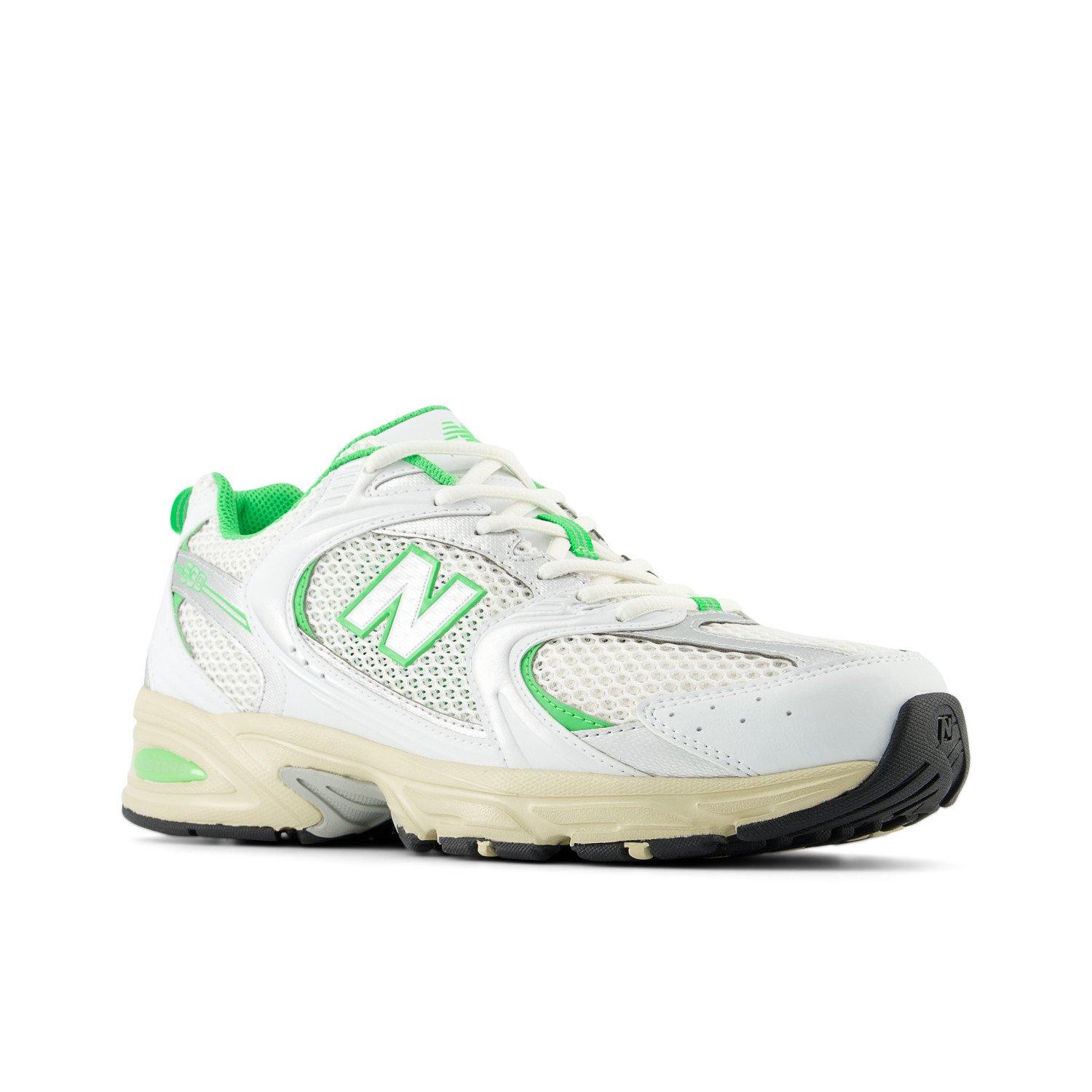 New Balance 530 Unisex White/Palm Leaf Shoe