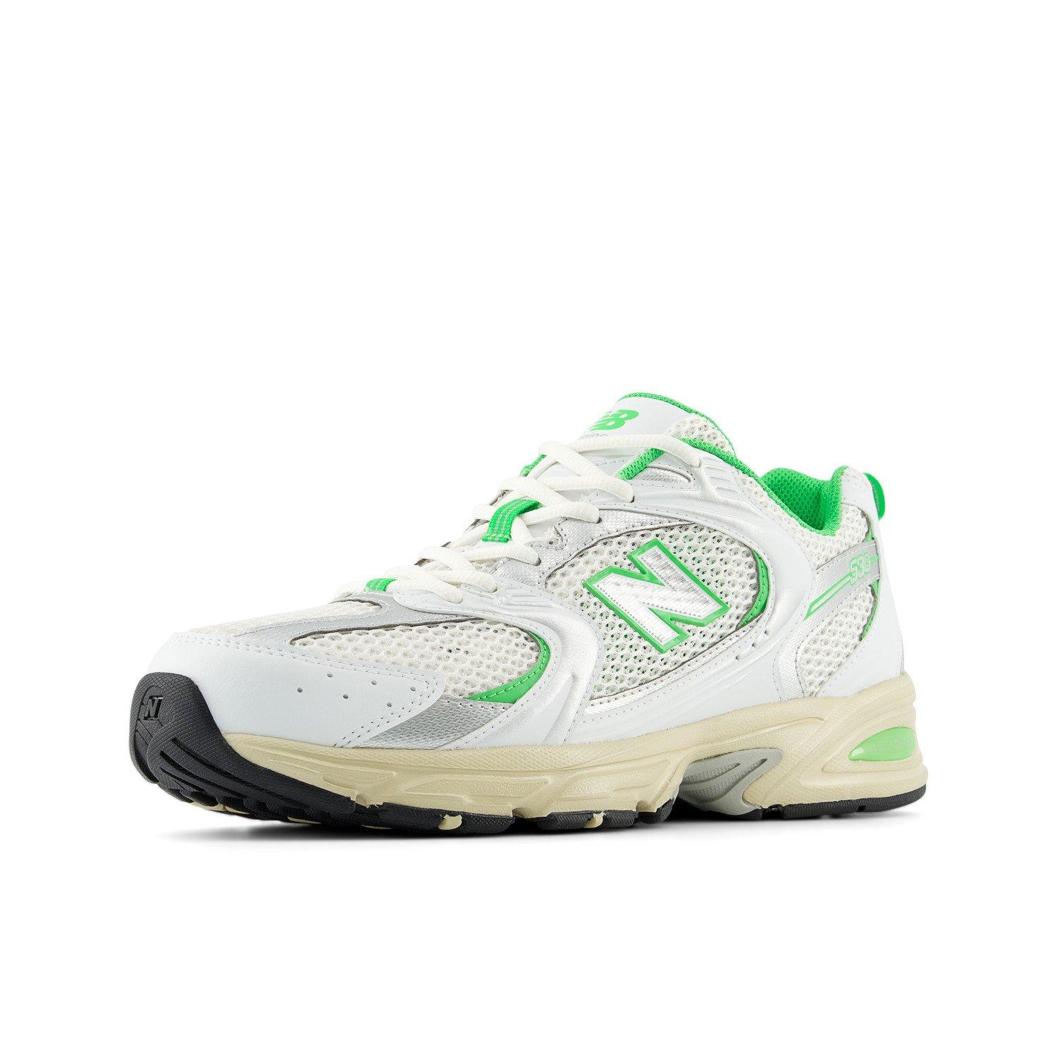 New Balance 530 Unisex White/Palm Leaf Shoe