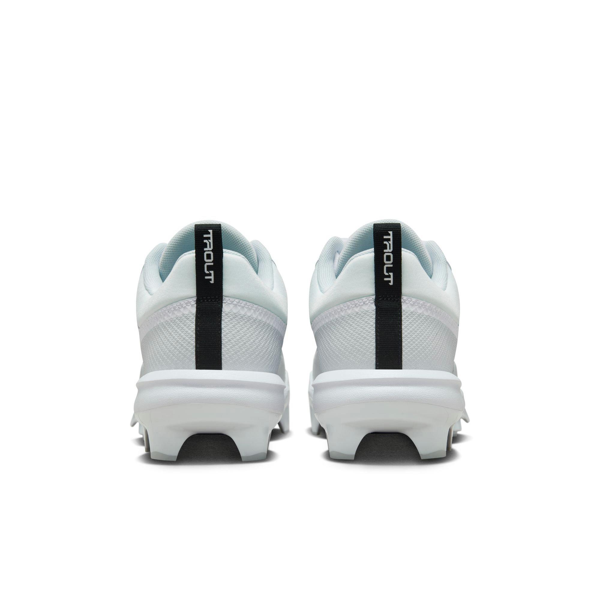 Nike Force Zoom Trout 9 Pro MCS "White/Black/Pure Platinum" Men's Baseball Cleat - WHITE/BLACK Thumbnail View 6