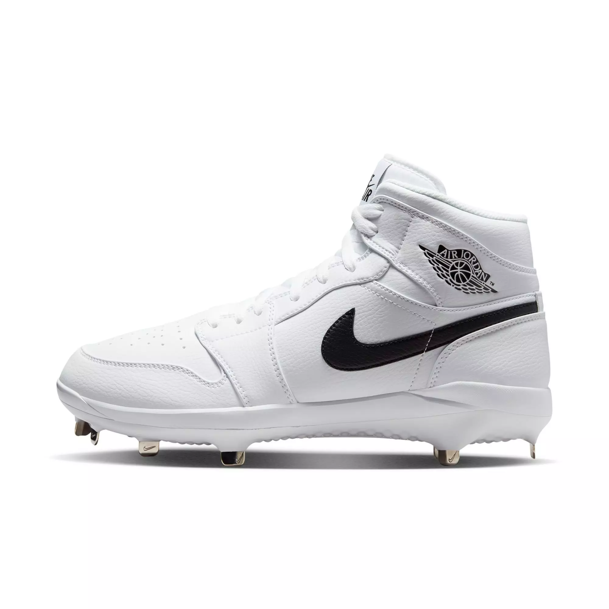 Jordan 1 Retro Metal "White/Black" Men's Baseball Cleat