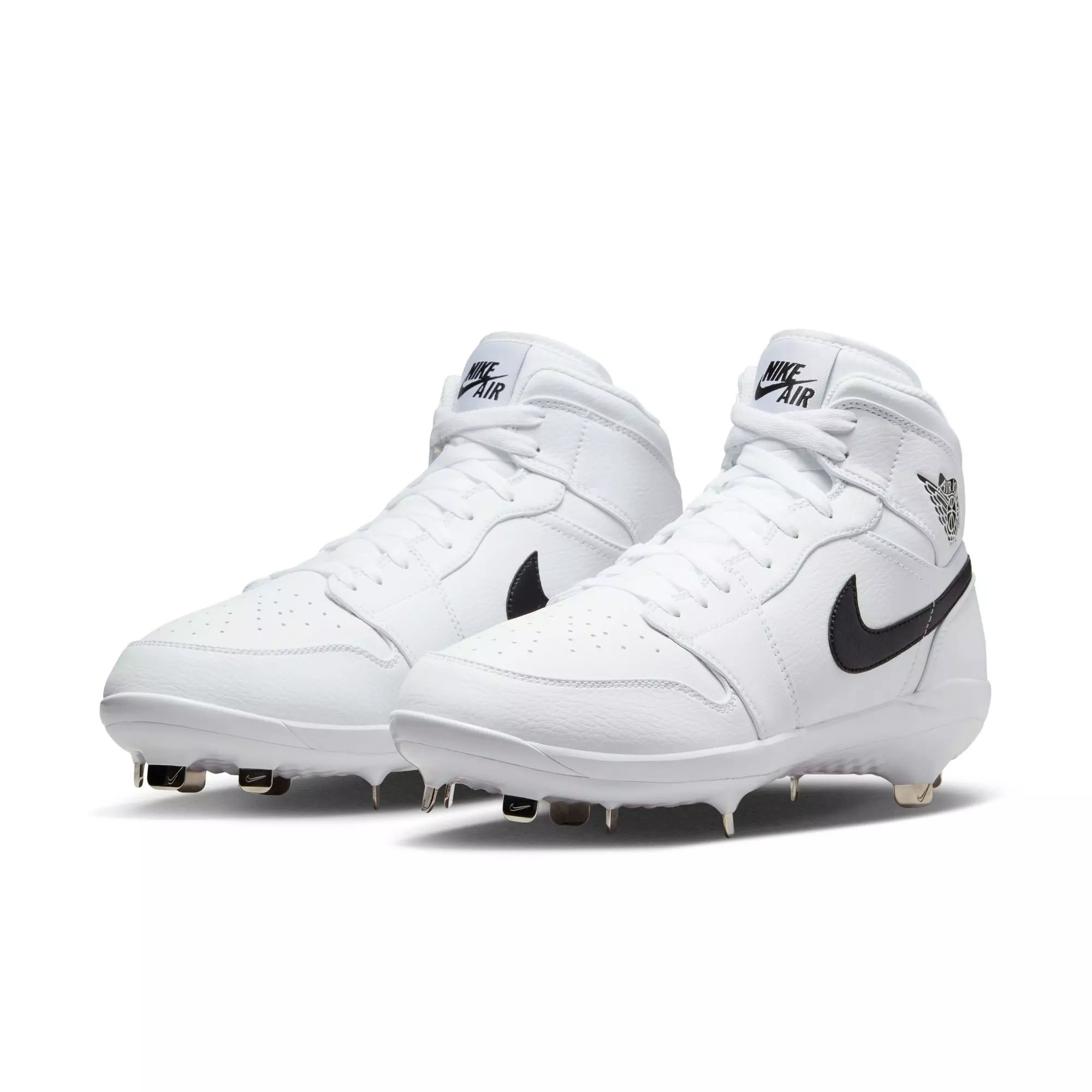 Jordan 1 Retro Metal "White/Black" Men's Baseball Cleat