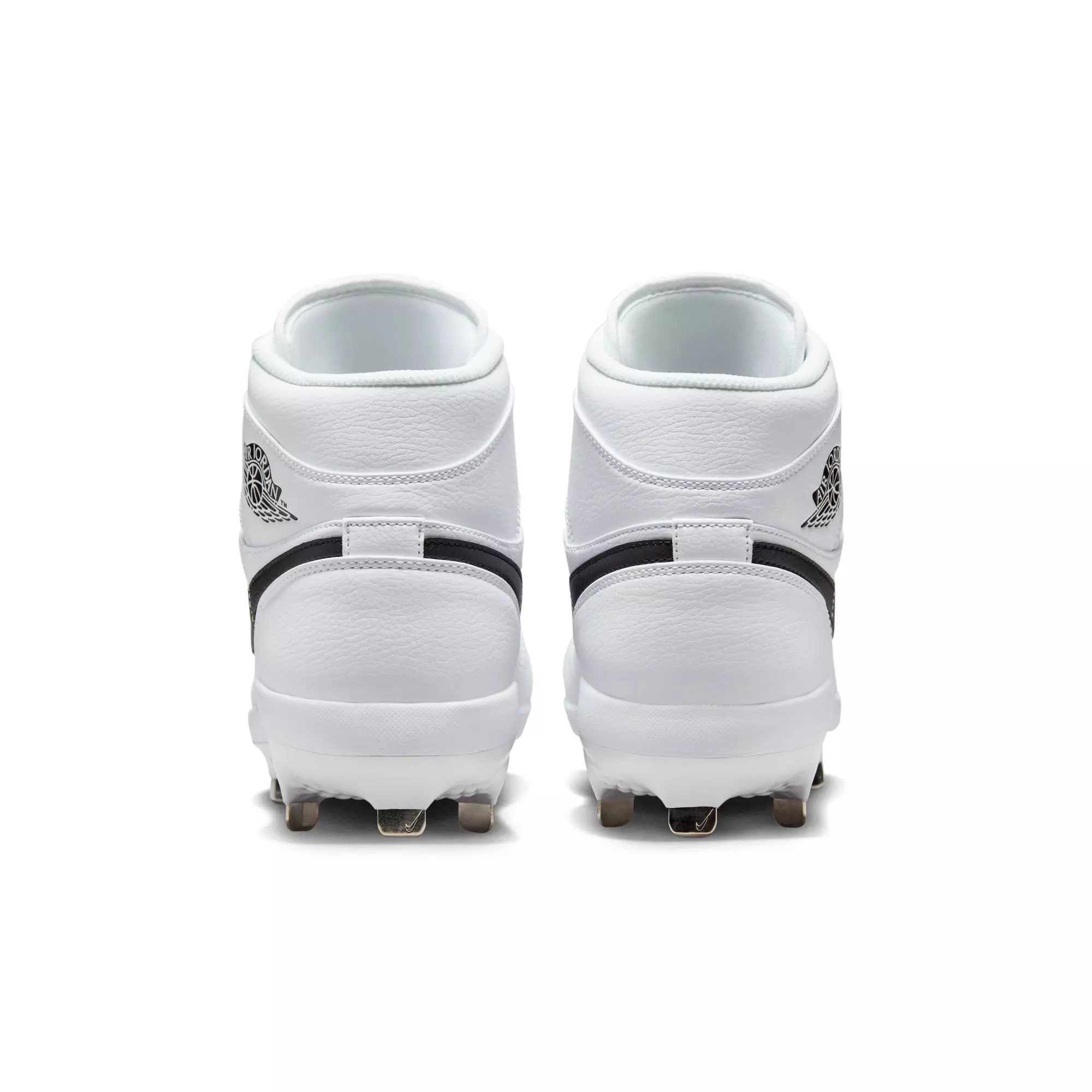 Jordan 1 Retro Metal "White/Black" Men's Baseball Cleat - WHITE/BLACK