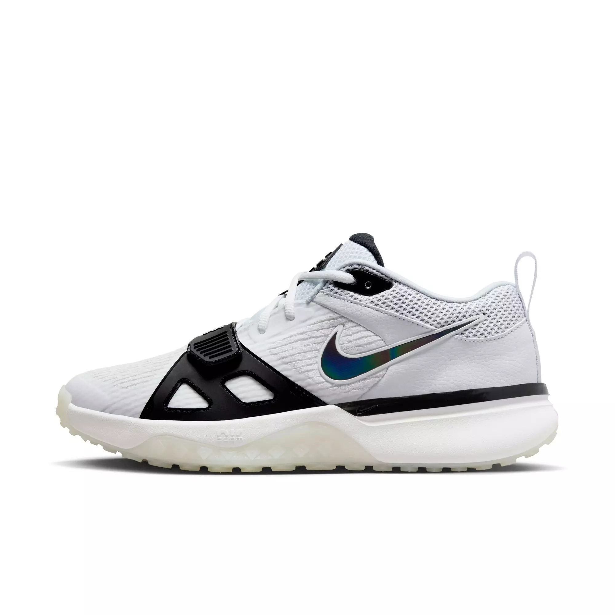 Nike Air Zoom Diamond Elite Turf "White/Black/Pure Platinum/Bright Crimson" Men's Baseball Shoe - WHITE/BLACK