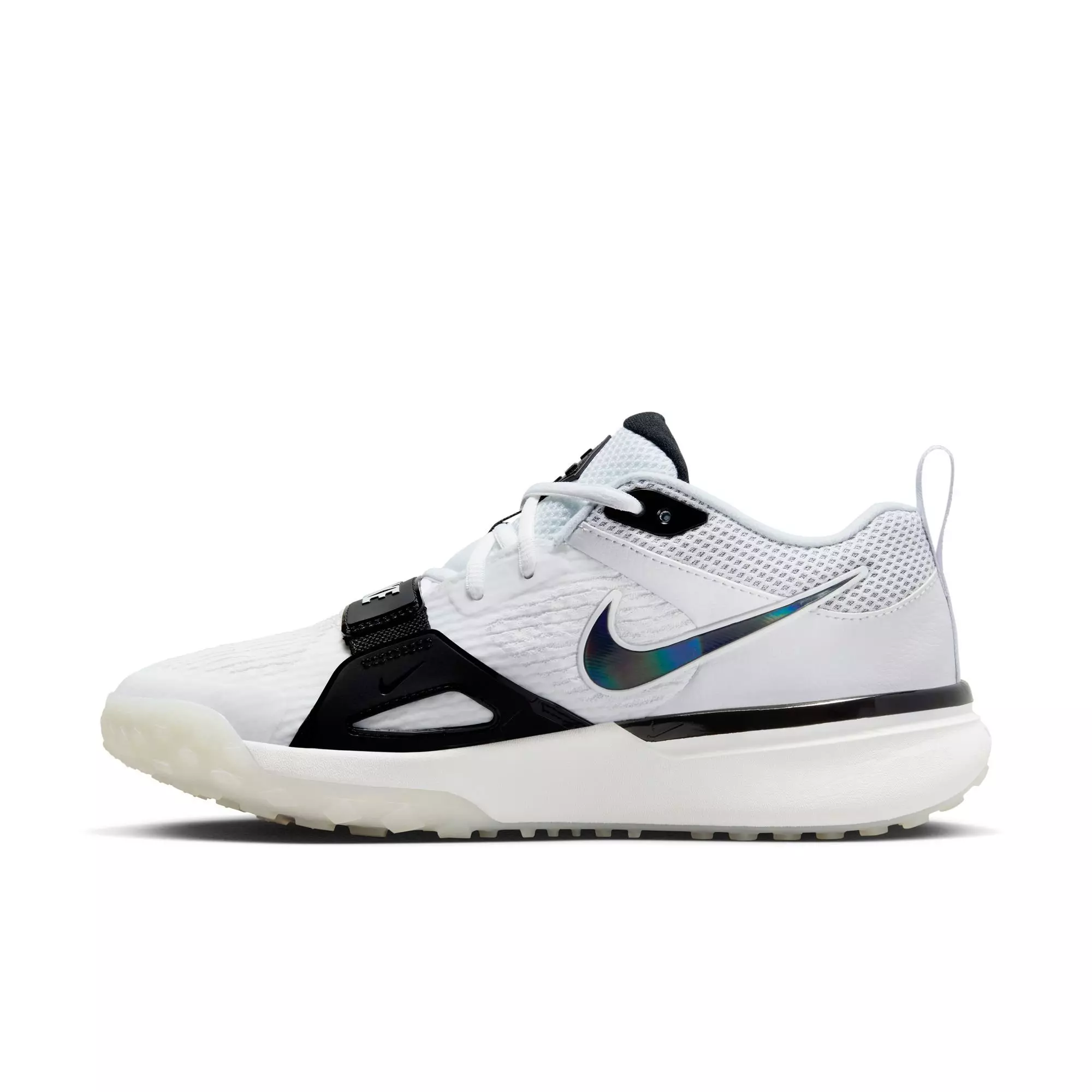 Nike Air Zoom Diamond Elite Turf "White/Black/Pure Platinum/Bright Crimson" Men's Baseball Shoe - WHITE/BLACK