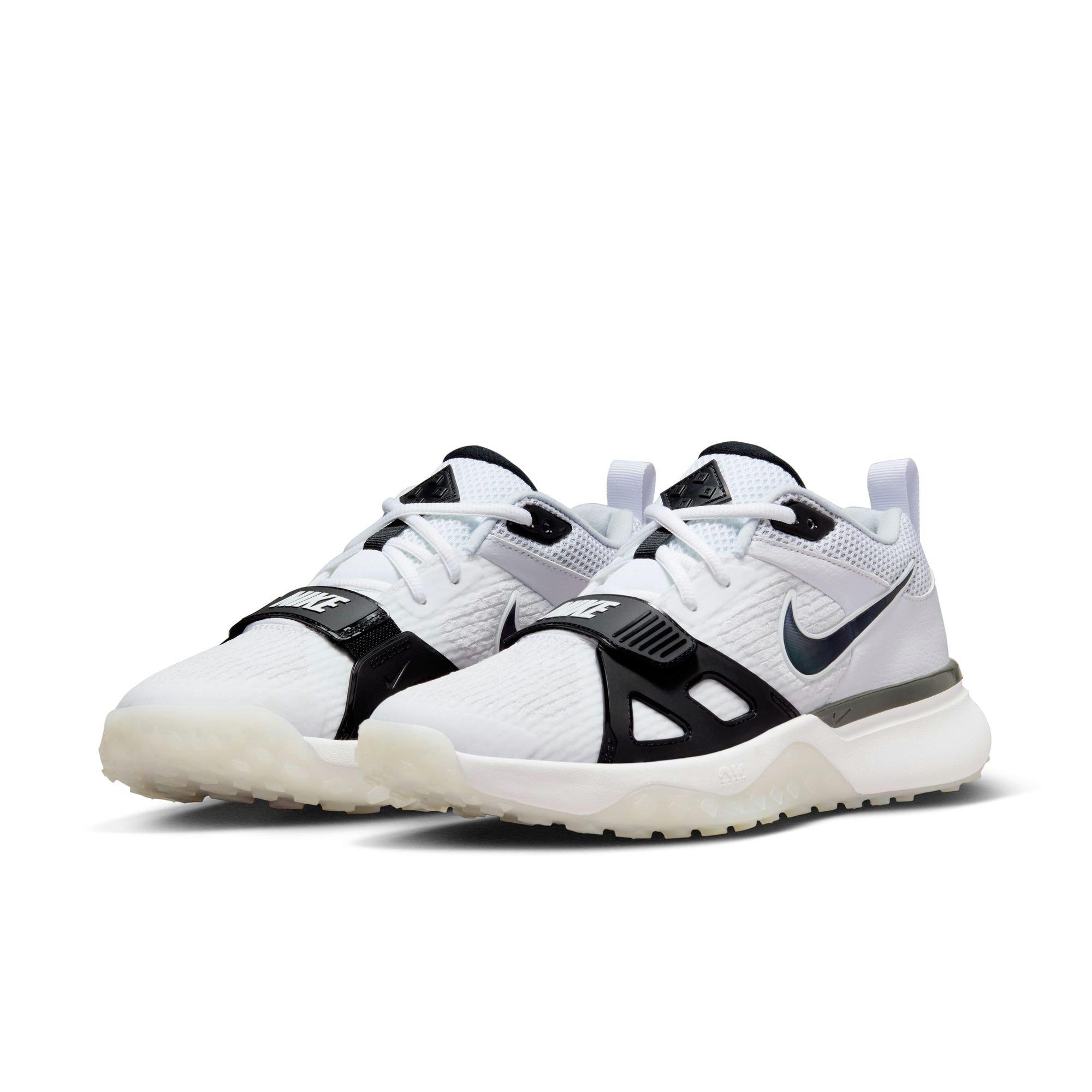 Nike Air Zoom Diamond Elite Turf "White/Black/Pure Platinum/Bright Crimson" Men's Baseball Shoe - WHITE/BLACK Thumbnail View 5