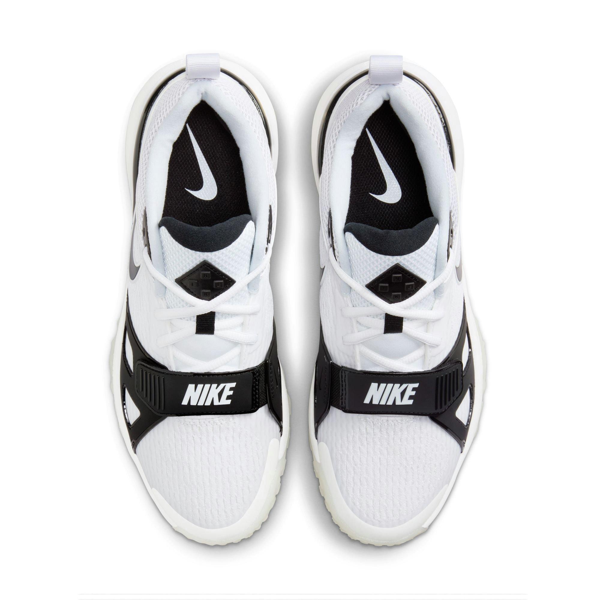 Nike Air Zoom Diamond Elite Turf "White/Black/Pure Platinum/Bright Crimson" Men's Baseball Shoe - WHITE/BLACK Thumbnail View 7