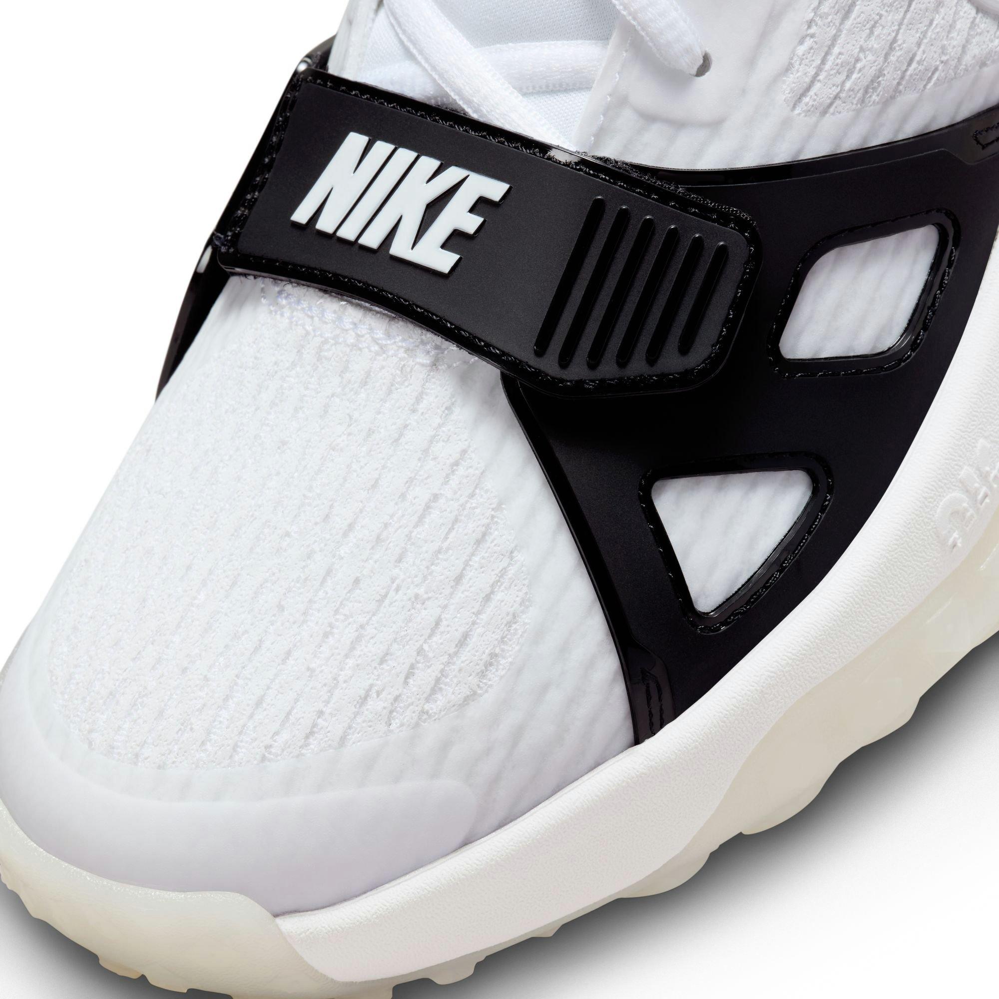 Nike Air Zoom Diamond Elite Turf "White/Black/Pure Platinum/Bright Crimson" Men's Baseball Shoe - WHITE/BLACK Thumbnail View 9