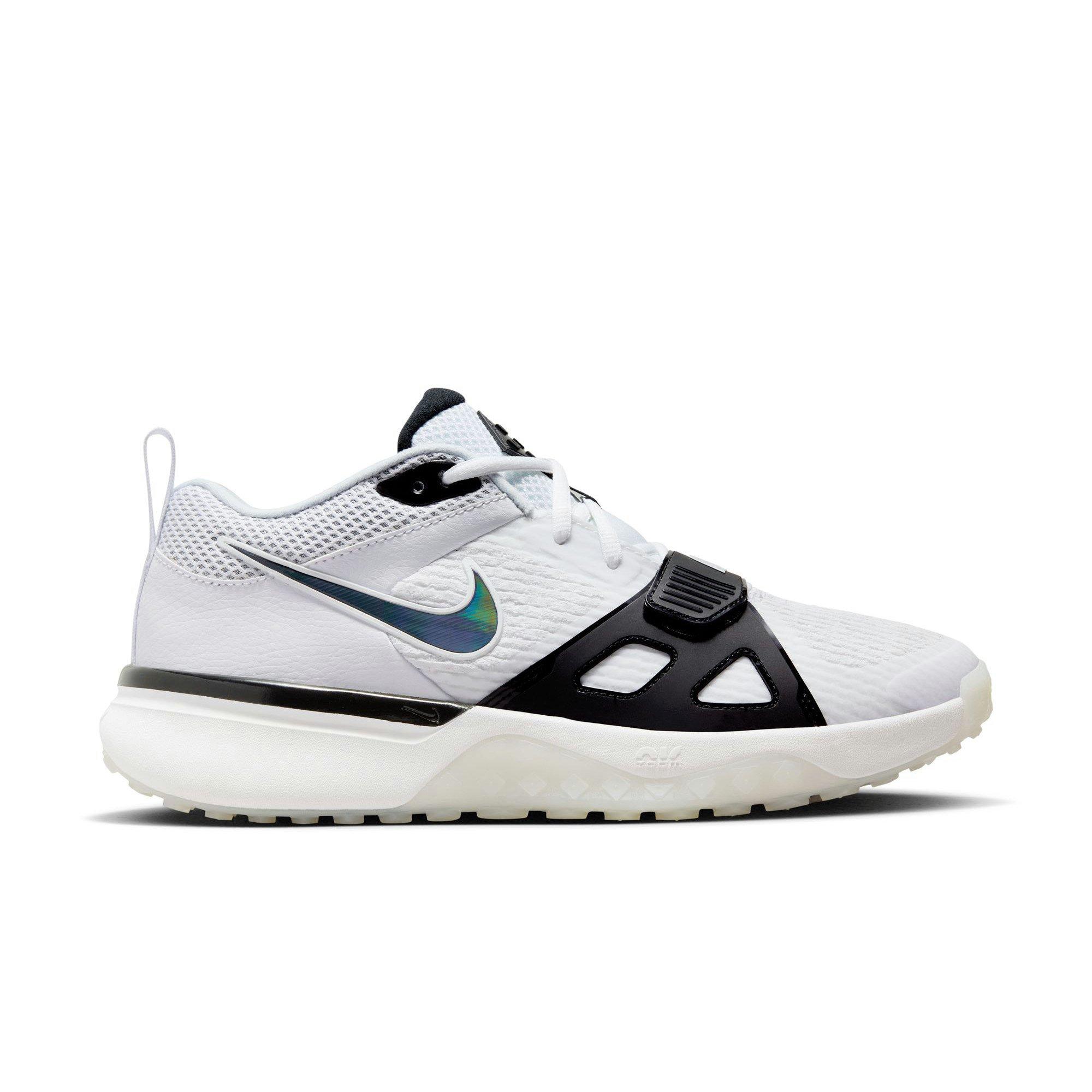 Nike Air Zoom Diamond Elite Turf "White/Black/Pure Platinum/Bright Crimson" Men's Baseball Shoe - WHITE/BLACK Thumbnail View 1