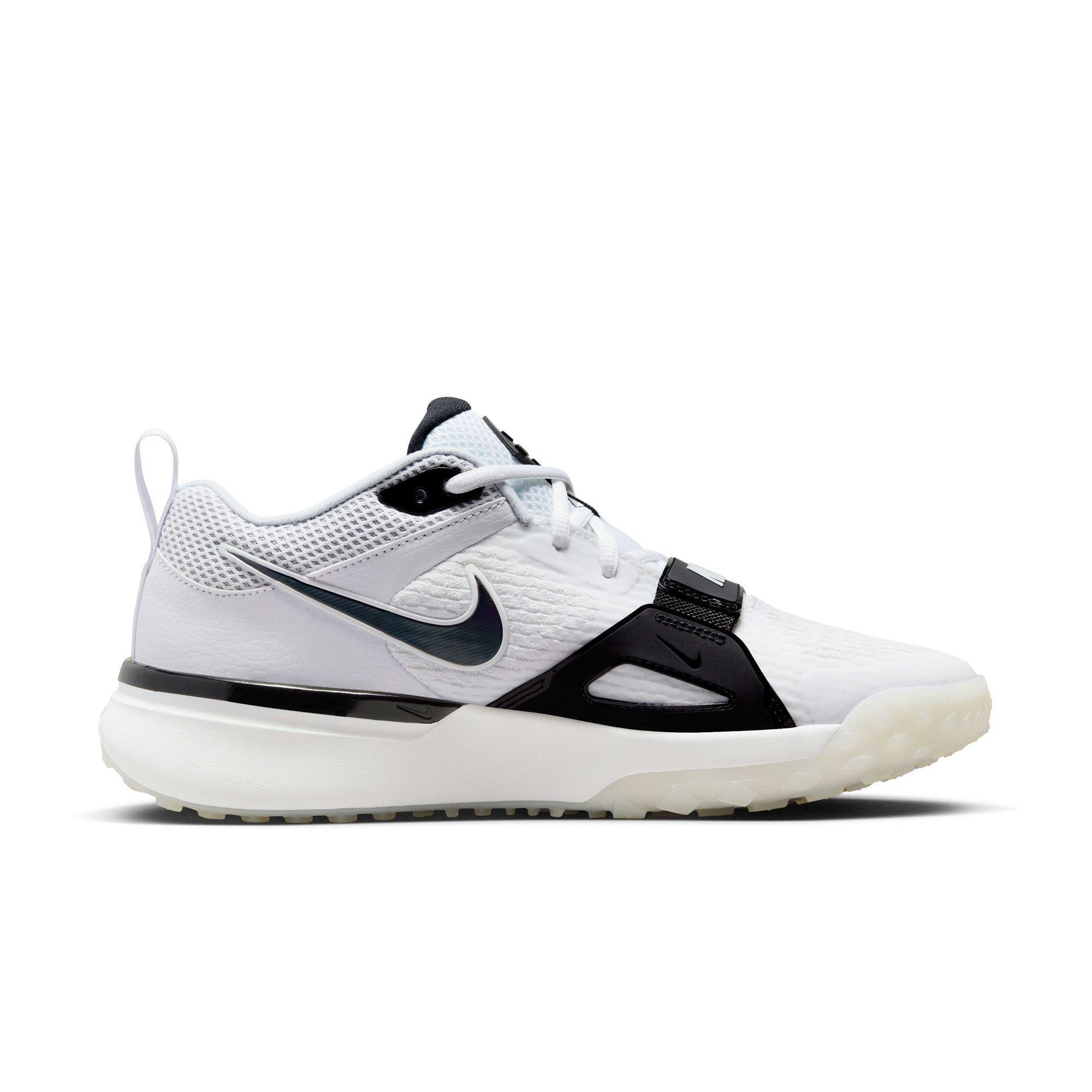 Nike Air Zoom Diamond Elite Turf "White/Black/Pure Platinum/Bright Crimson" Men's Baseball Shoe - WHITE/BLACK Thumbnail View 2
