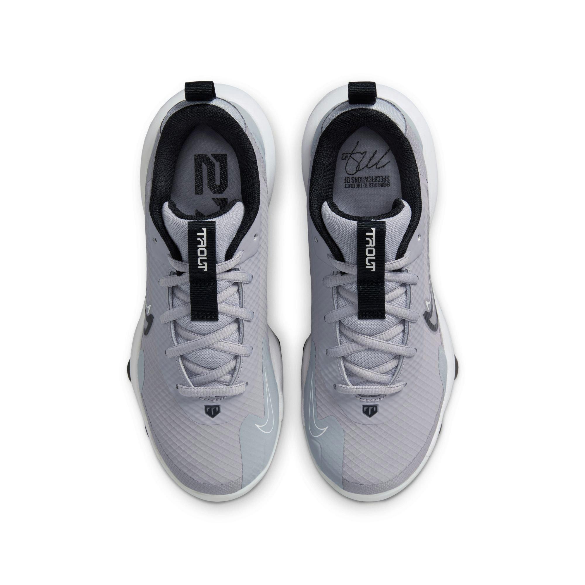 Nike Force Zoom Trout 9 Pro MCS  Grade School Boys' "Pewter/Wolf Grey" Baseball Cleat