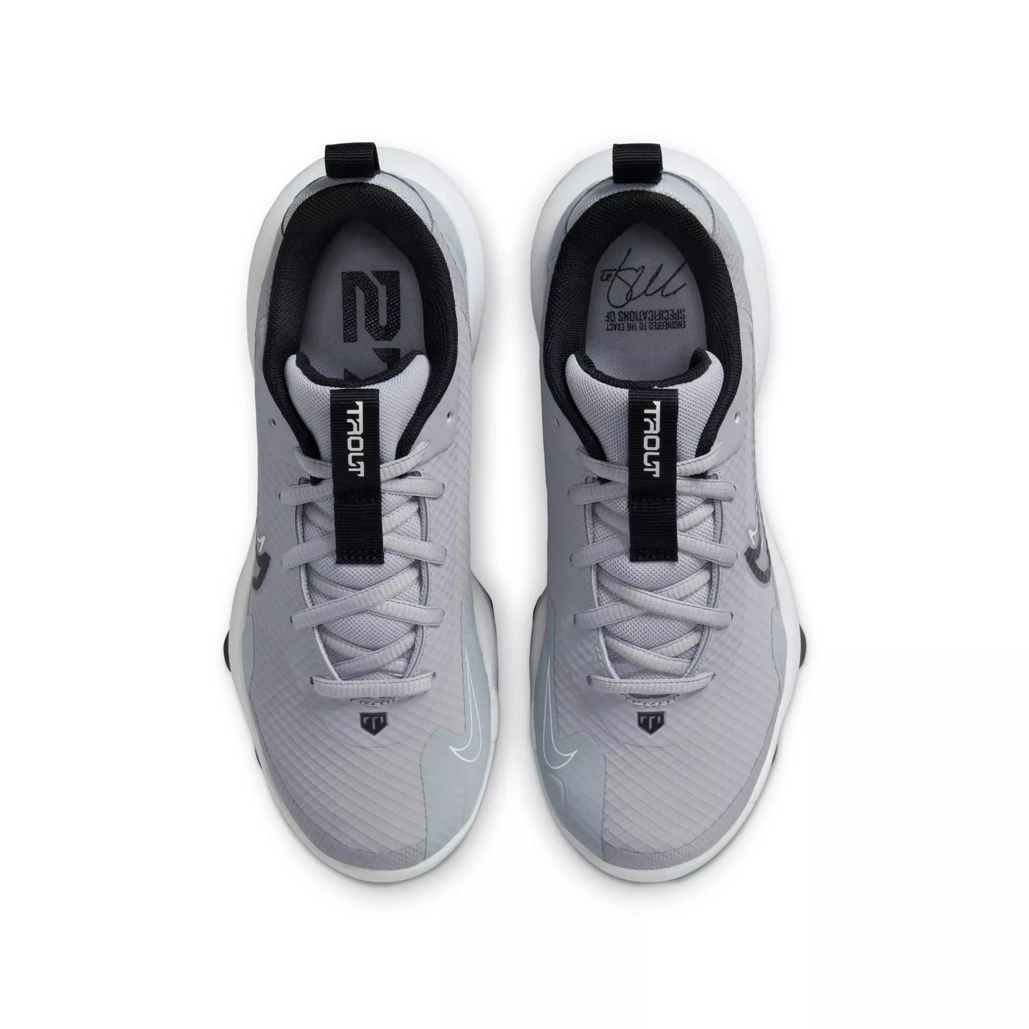 Nike Force Zoom Trout 9 Pro MCS "Pewter/Wolf Grey" Grade School Boys' Baseball Cleat - GREY/BLACK