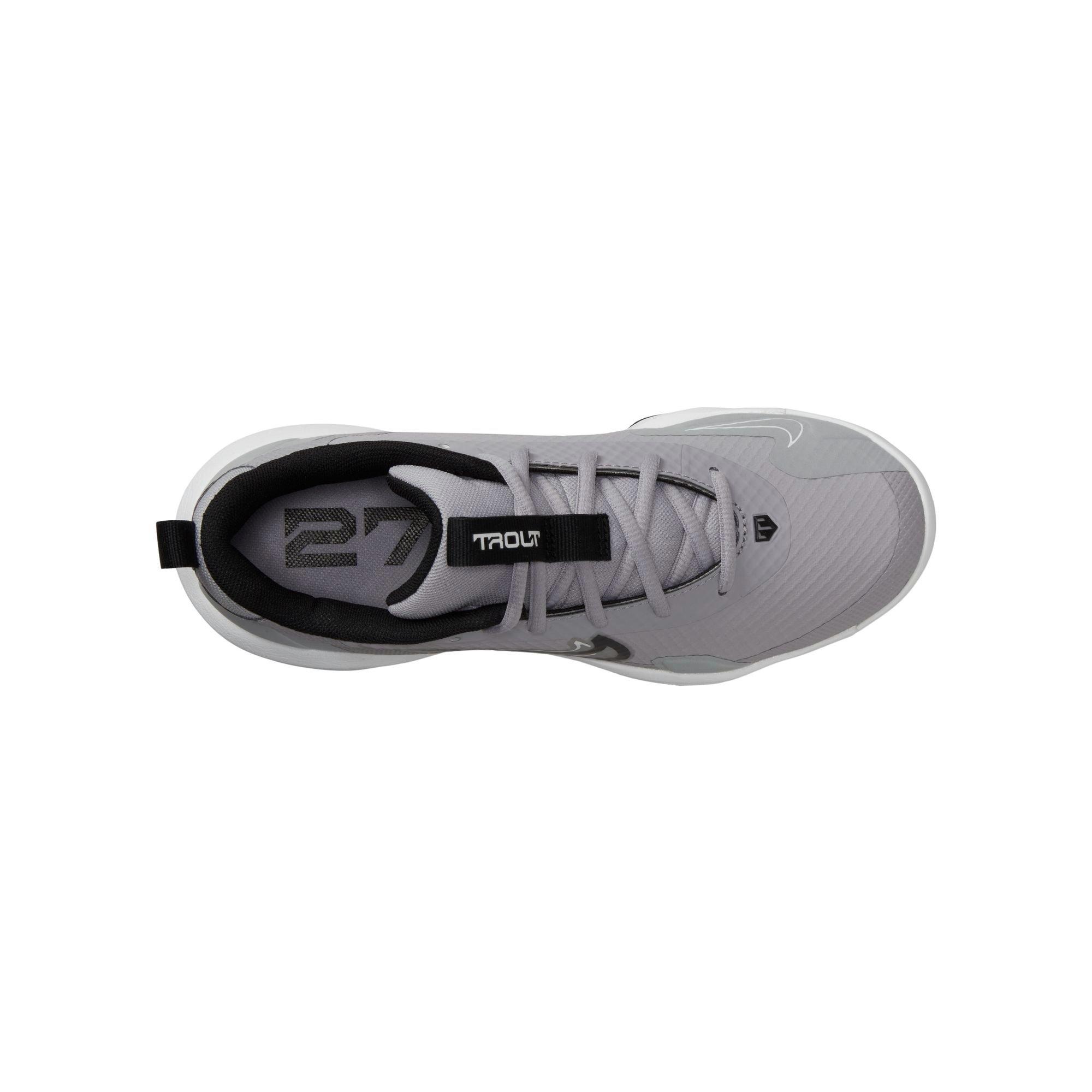 Nike Force Zoom Trout 9 Pro MCS  Grade School Boys' "Pewter/Wolf Grey" Baseball Cleat