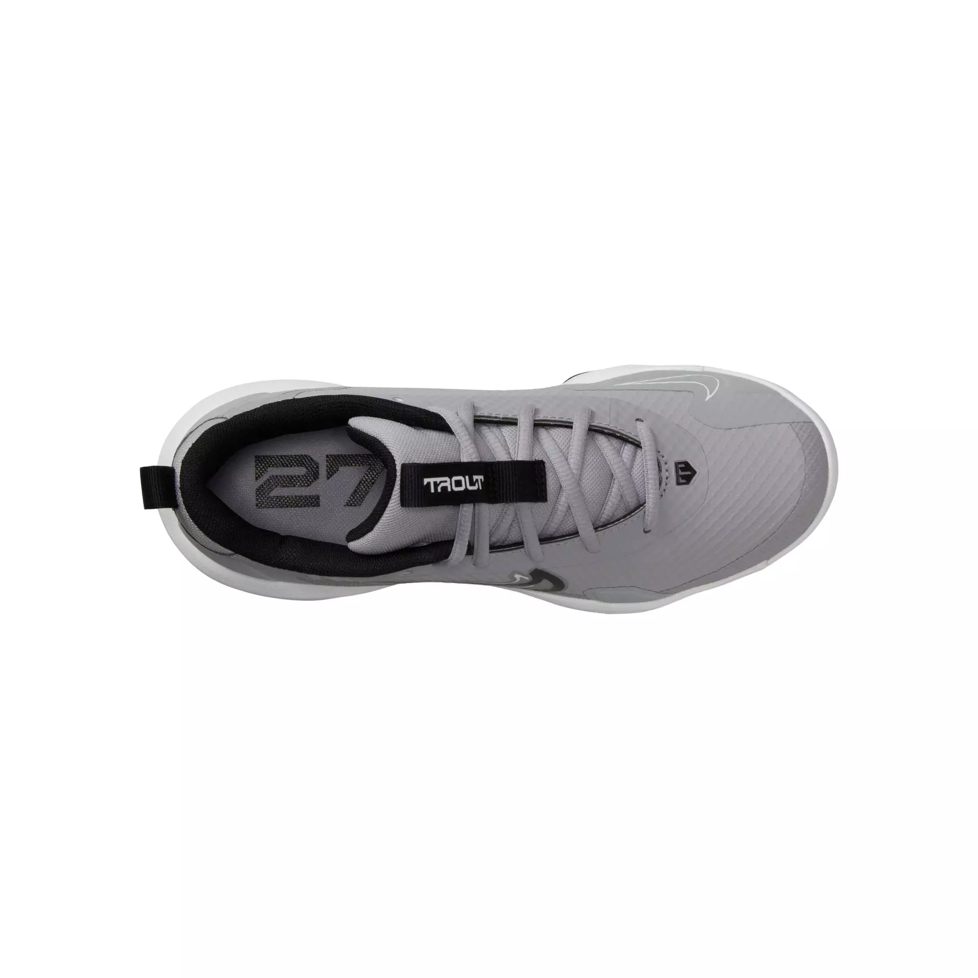 Nike Force Zoom Trout 9 Pro MCS "Pewter/Wolf Grey" Grade School Boys' Baseball Cleat - GREY/BLACK