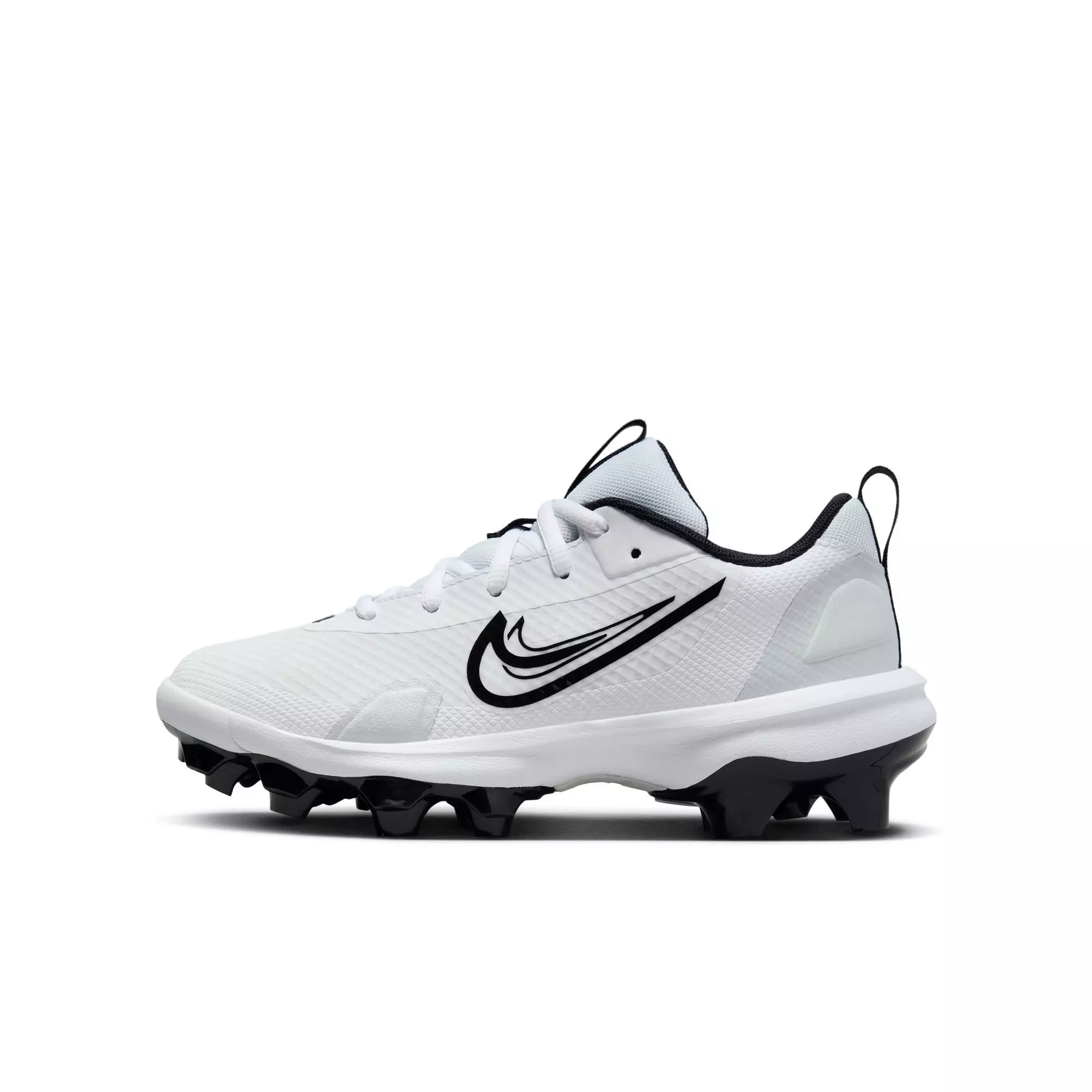Nike Force Zoom Trout 9 Pro MCS "White/Black/Pure Platinum" Grade School Boys' Baseball Cleat - WHITE/BLACK