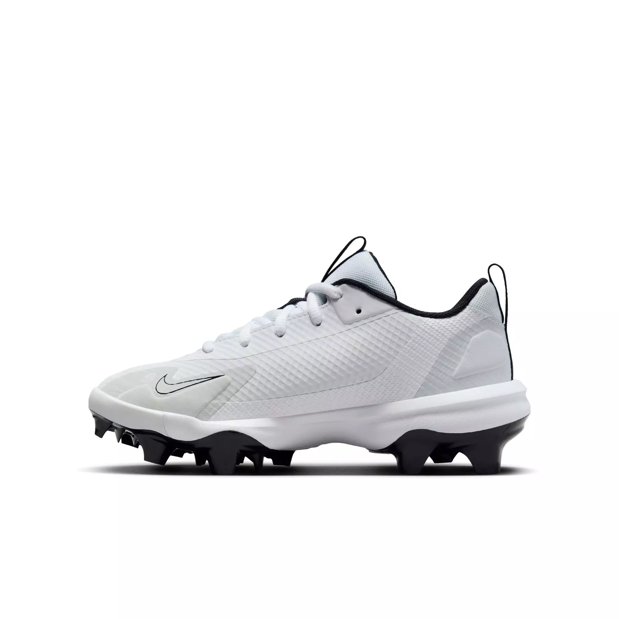 Nike Force Zoom Trout 9 Pro MCS "White/Black/Pure Platinum" Grade School Boys' Baseball Cleat - WHITE/BLACK
