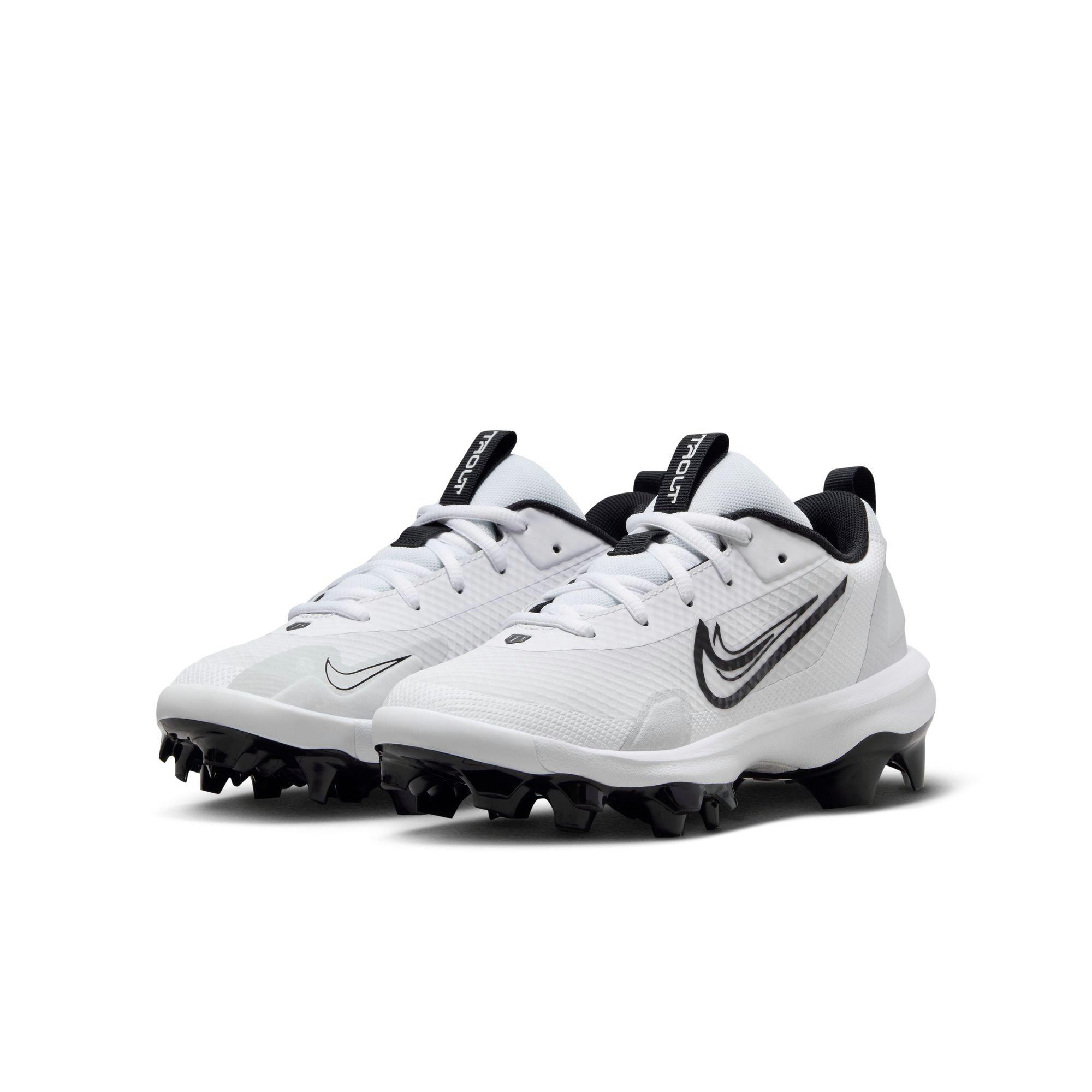 Nike Force Zoom Trout 9 Pro MCS  Grade School Boys' "White/Black/Pure Platinum" Baseball Cleat