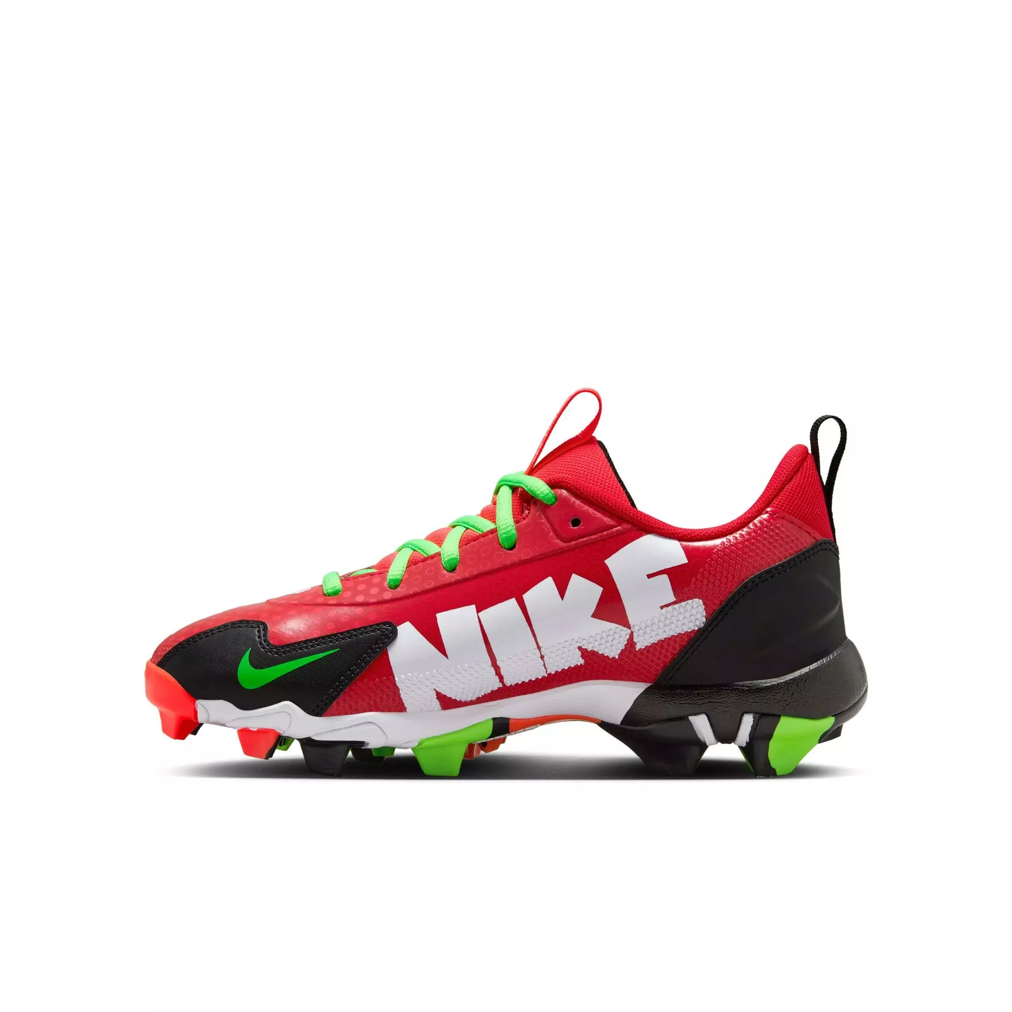 Nike Force Trout 9 Keystone "University Red/White/Bright Crimson" Preschool Boys' Cleat - RED/BLACK