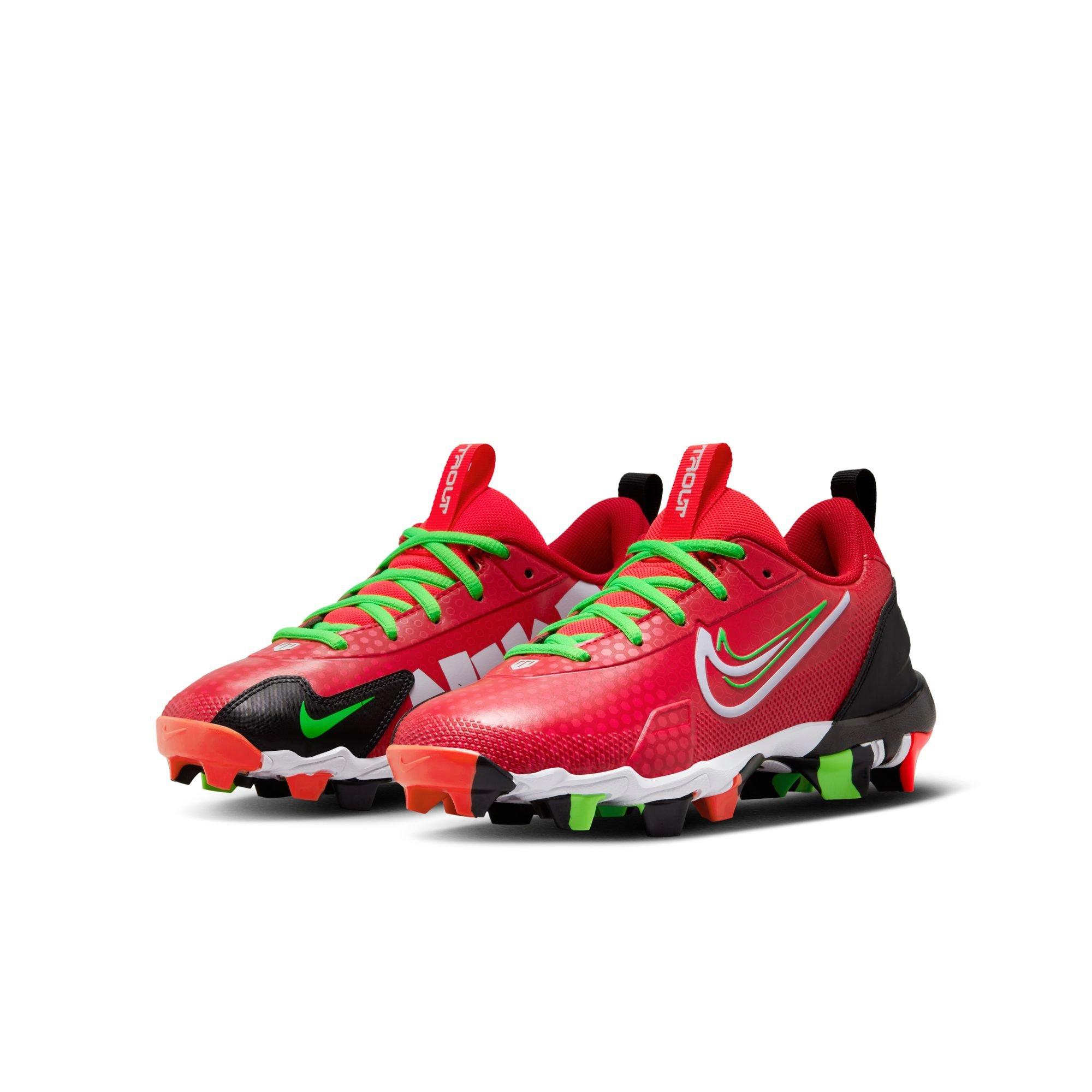 Nike Force Trout 9 Keystone University Red White Bright Crimson Preschool Boys Cleat Hibbett