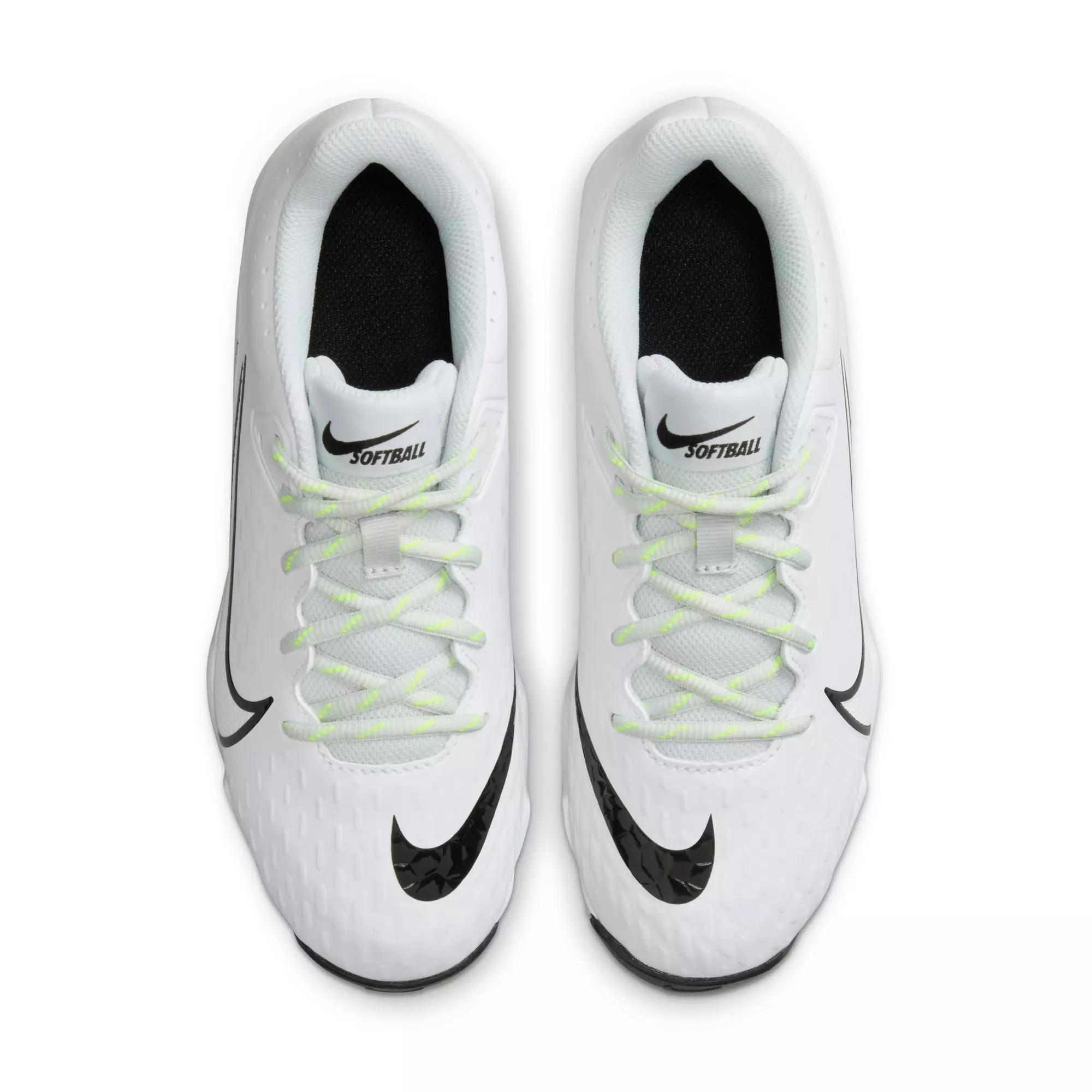 Nike Hyperdiamond 4 Keystone "White/Black/Photon Dust/Volt" Women's Softball Cleat - WHITE/BLACK