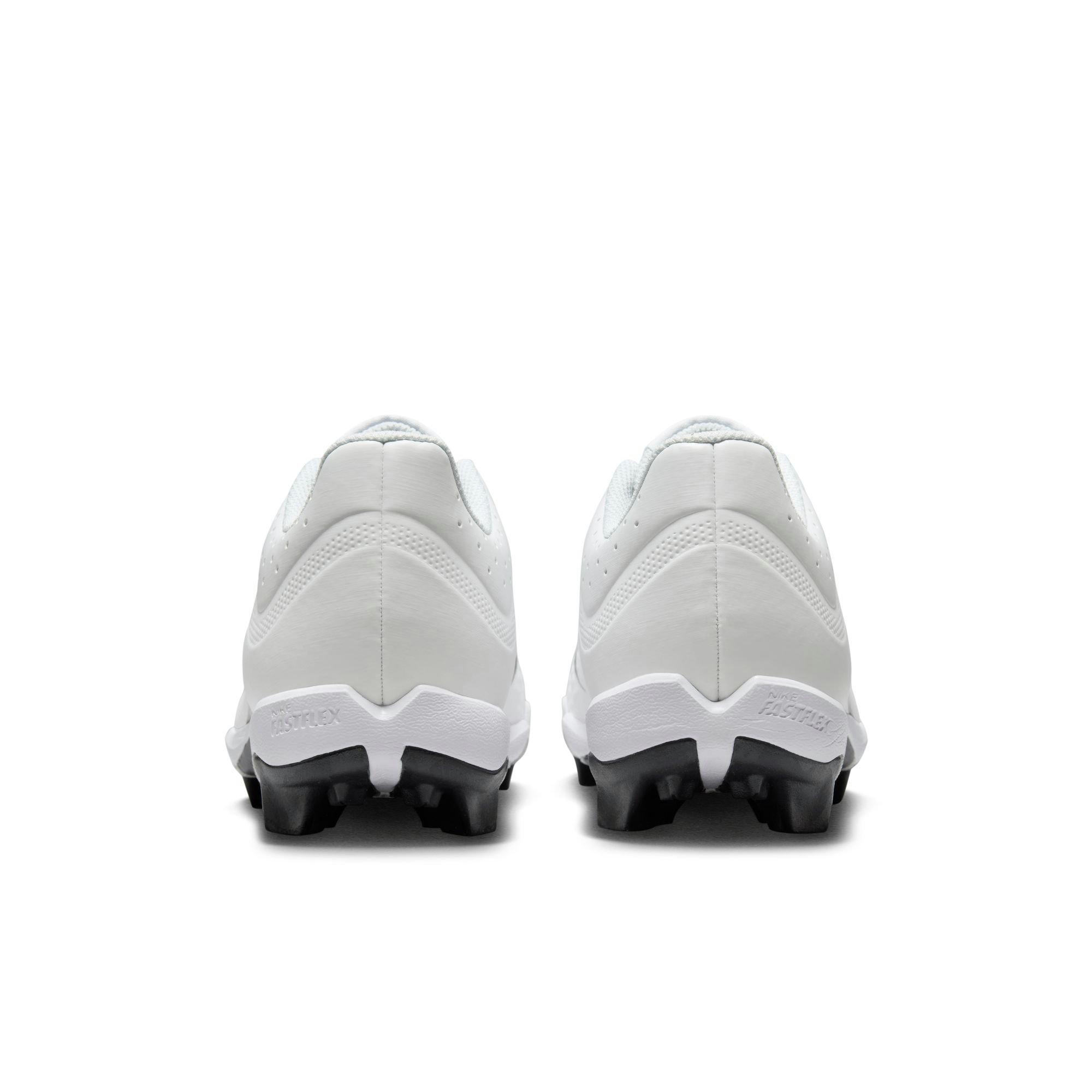 Nike Hyperdiamond 4 Keystone "White/Black/Photon Dust/Volt" Women's Softball Cleat - WHITE/BLACK Thumbnail View 7