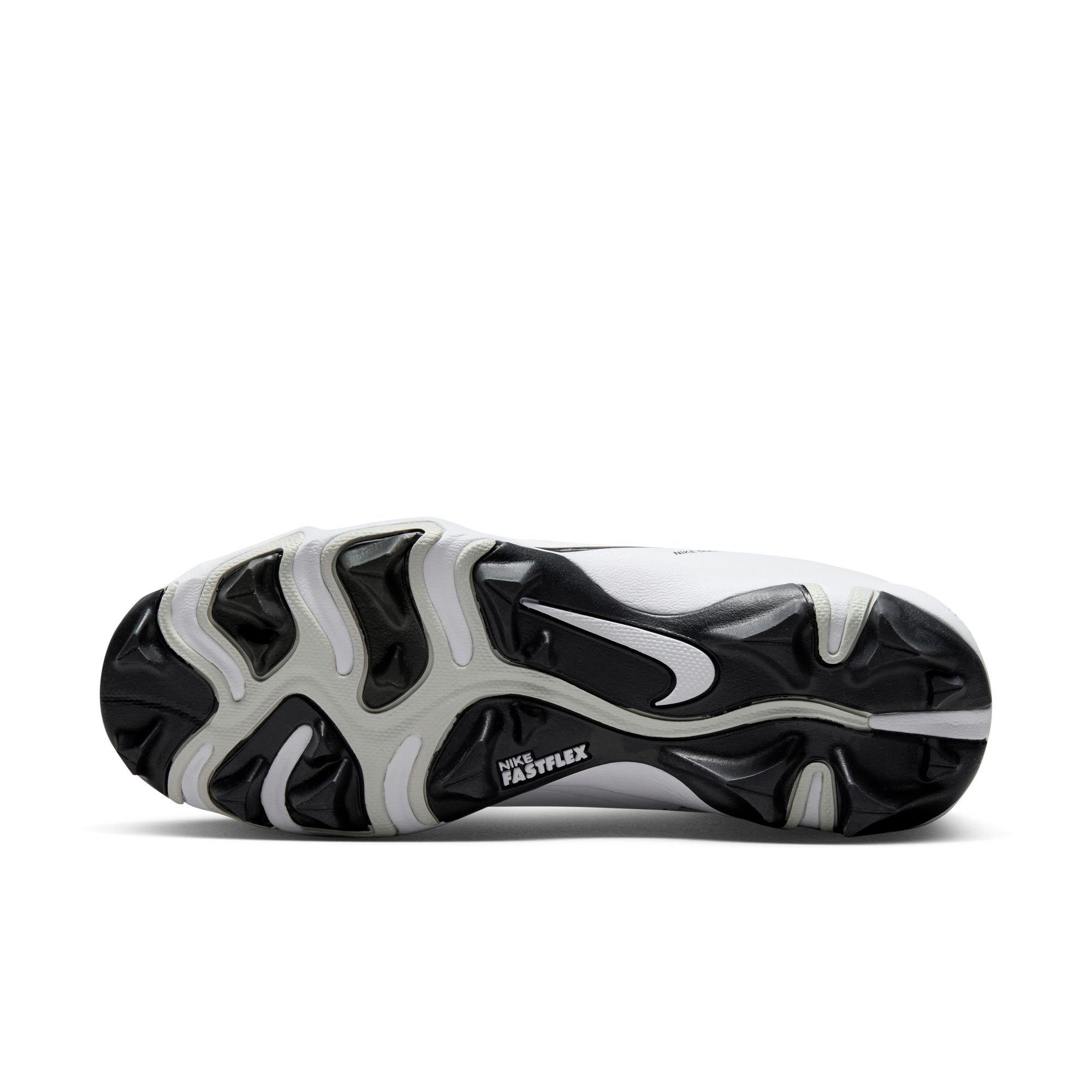 Nike Hyperdiamond 4 Keystone "White/Black/Photon Dust/Volt" Women's Softball Cleat - WHITE/BLACK Thumbnail View 9