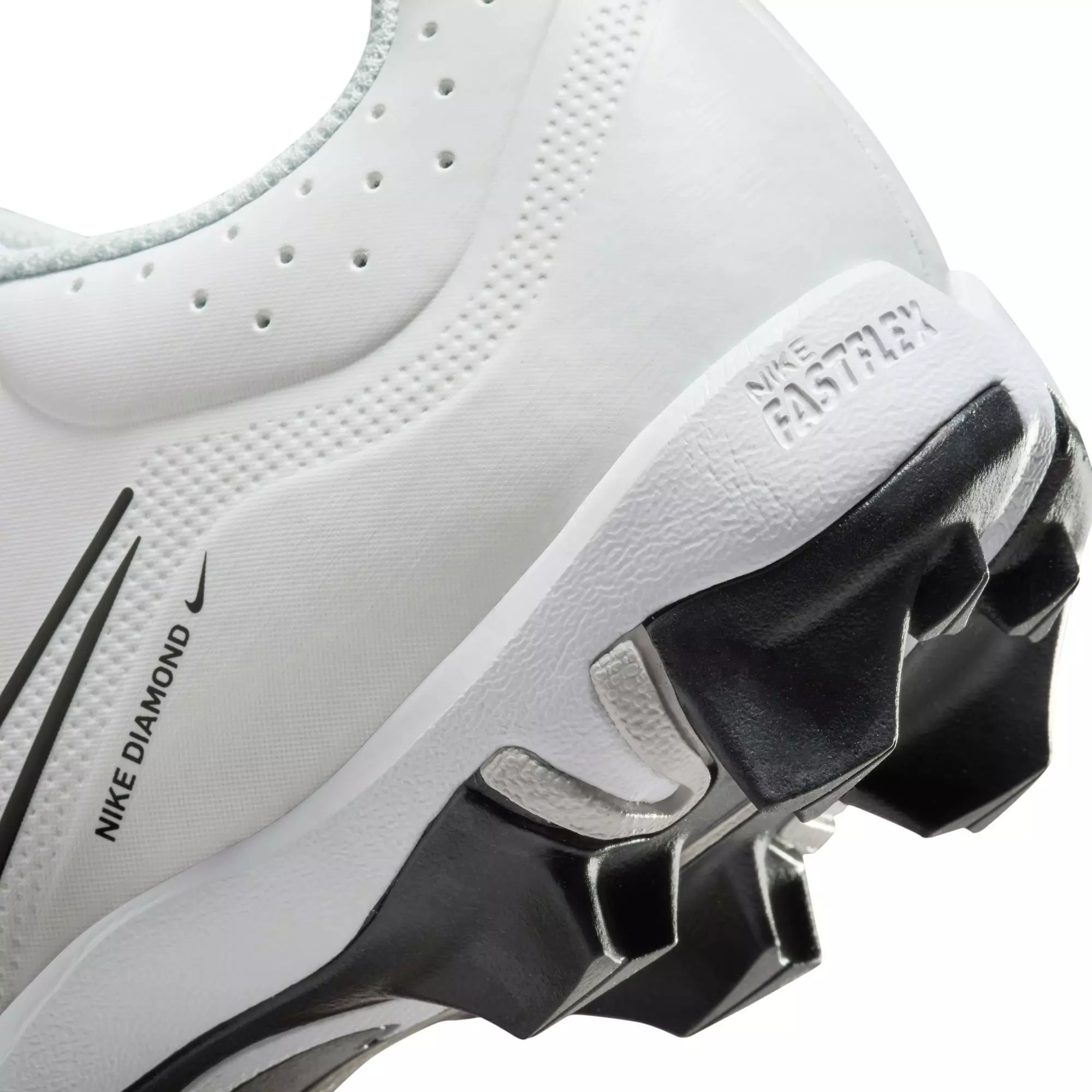 Nike Hyperdiamond 4 Keystone "White/Black/Photon Dust/Volt" Women's Softball Cleat - WHITE/BLACK