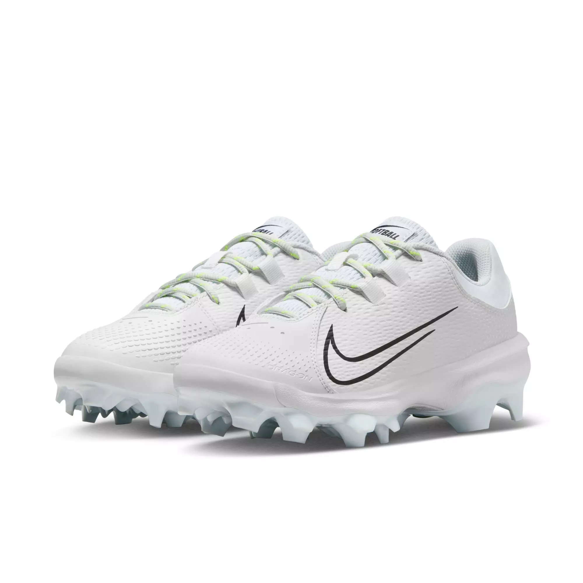 Nike Hyperdiamond 4 Pro MCS "White/Black/Photon Dust/Volt" Women's Softball Cleat - WHITE/BLACK