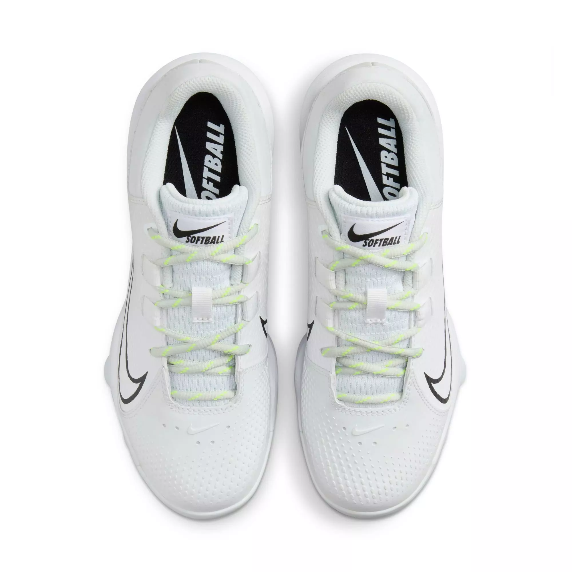 Nike Hyperdiamond 4 Pro MCS "White/Black/Photon Dust/Volt" Women's Softball Cleat - WHITE/BLACK