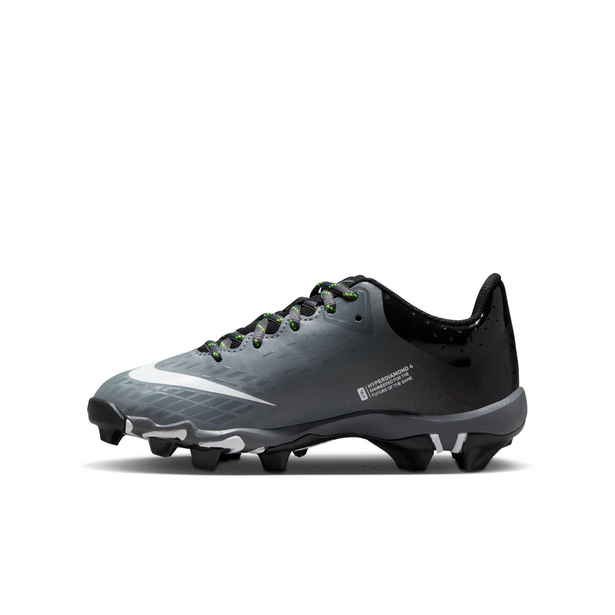 Nike Hyperdiamond 4 Keystone GG  Grade School Girls' "Black/White/Cool Grey/Volt" Softball Cleat