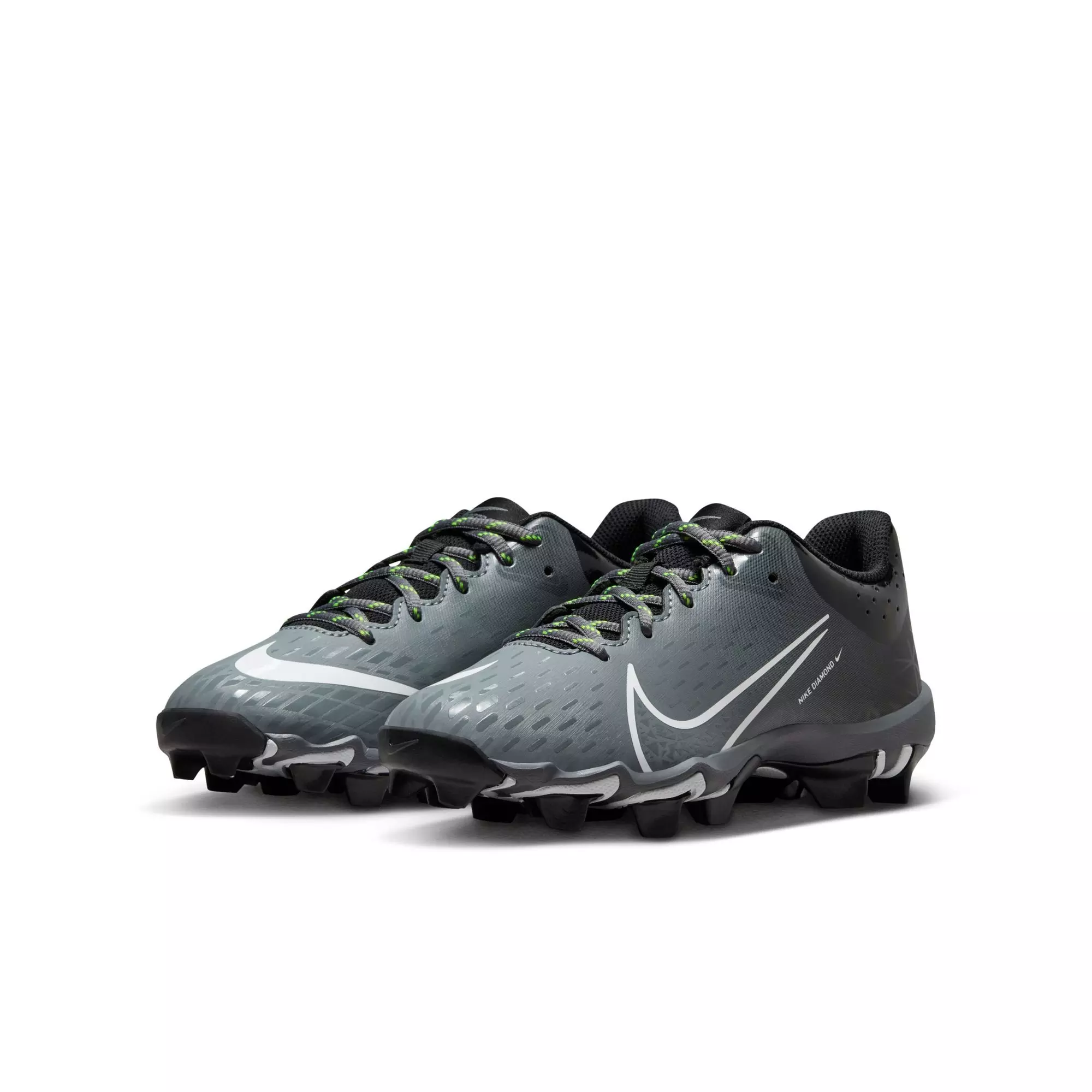 Nike Hyperdiamond 4 Keystone GG "Black/White/Cool Grey/Volt" Grade School Girls' Softball Cleat - BLACK/WHITE