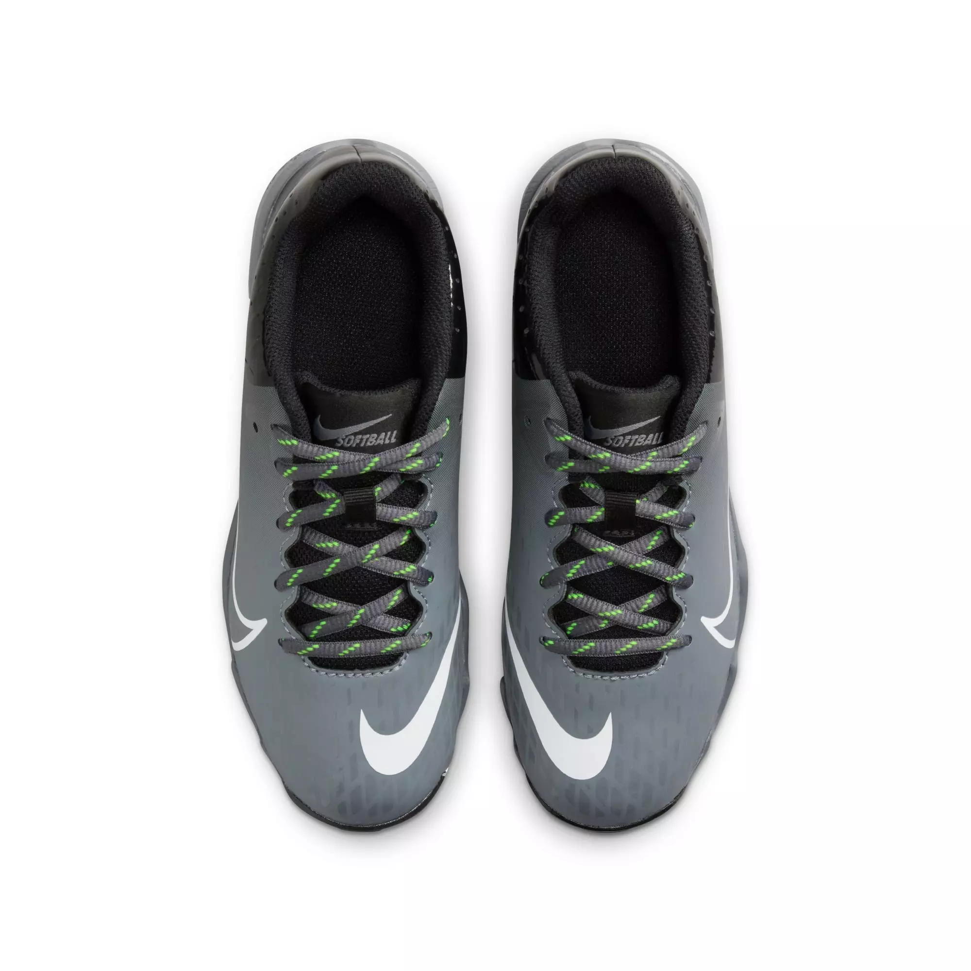 Nike Hyperdiamond 4 Keystone GG "Black/White/Cool Grey/Volt" Grade School Girls' Softball Cleat - BLACK/WHITE