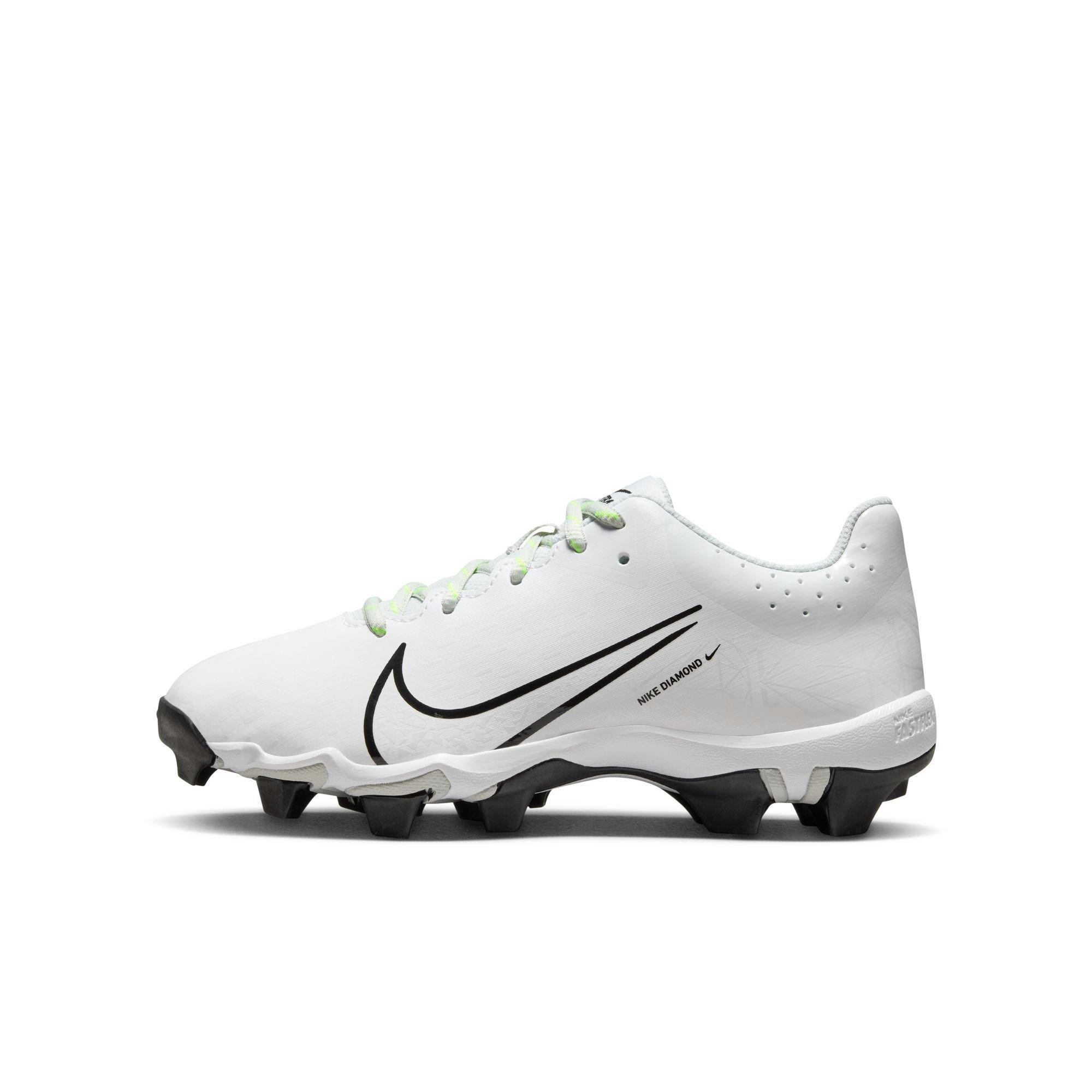Nike Hyperdiamond 4 Keystone GG  Grade School Girls' "White/Black/Photon Dust/Volt" Softball Cleat