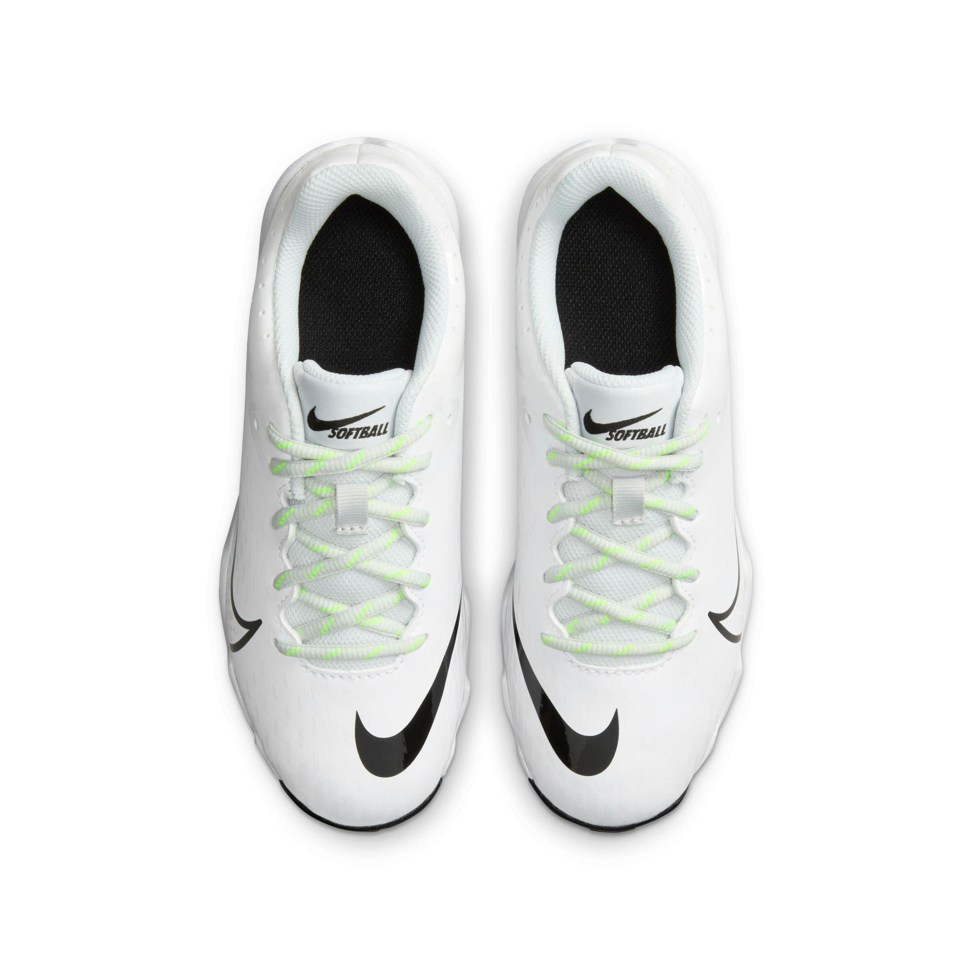 Nike Hyperdiamond 4 Keystone GG  Grade School Girls' "White/Black/Photon Dust/Volt" Softball Cleat