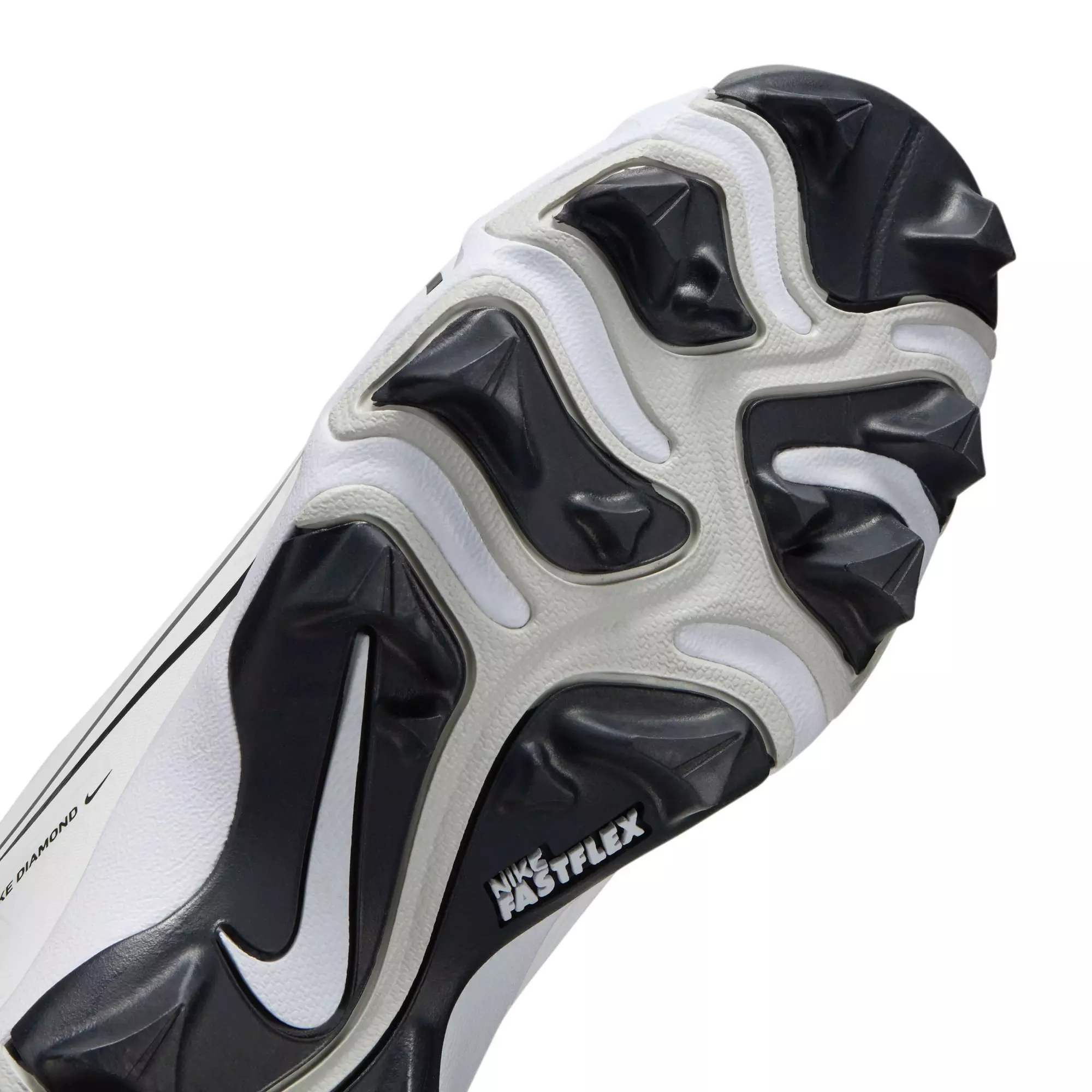Nike Hyperdiamond 4 Keystone GG "White/Black/Photon Dust/Volt" Grade School Girls' Softball Cleat - WHITE/BLACK