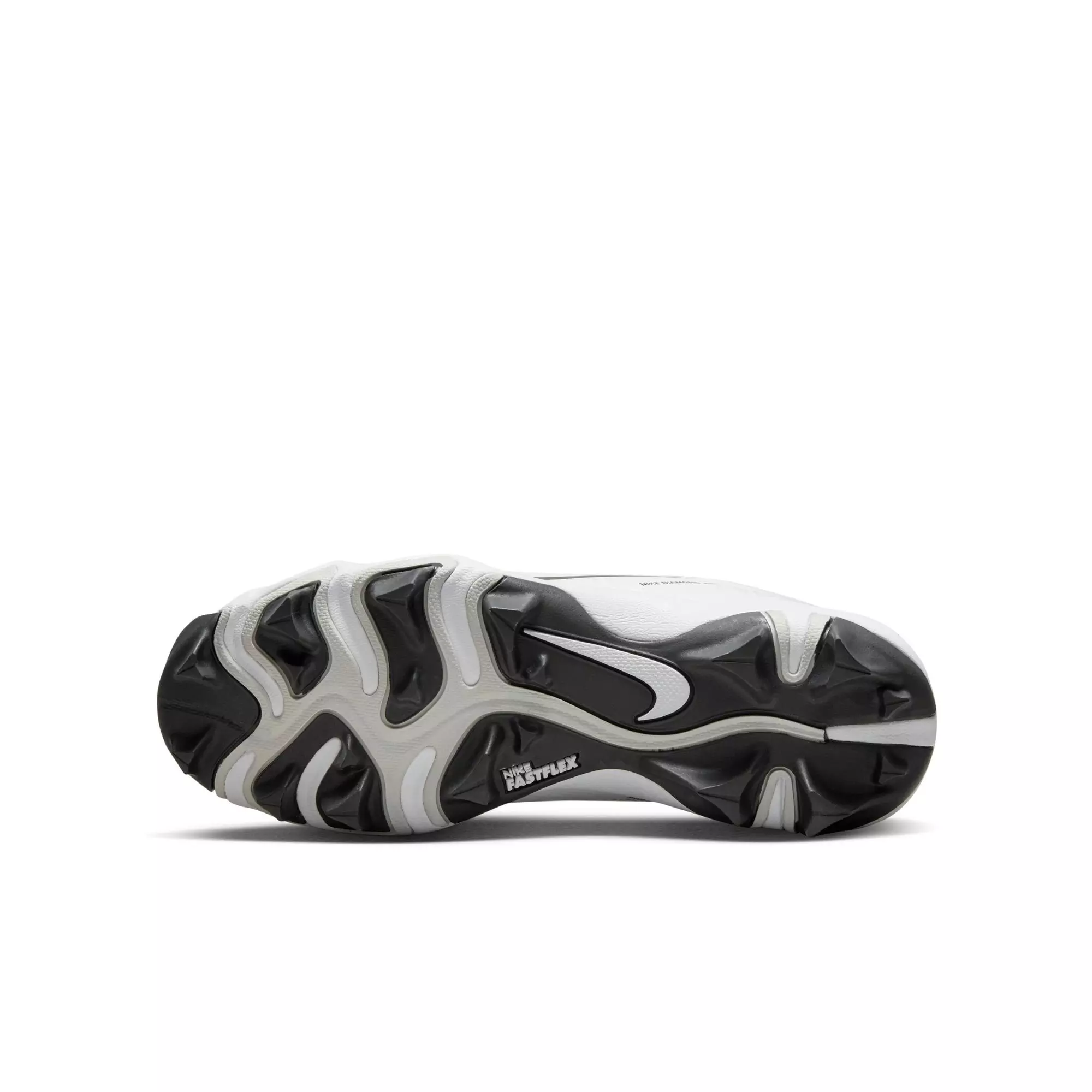 Nike Hyperdiamond 4 Keystone GG "White/Black/Photon Dust/Volt" Grade School Girls' Softball Cleat - WHITE/BLACK