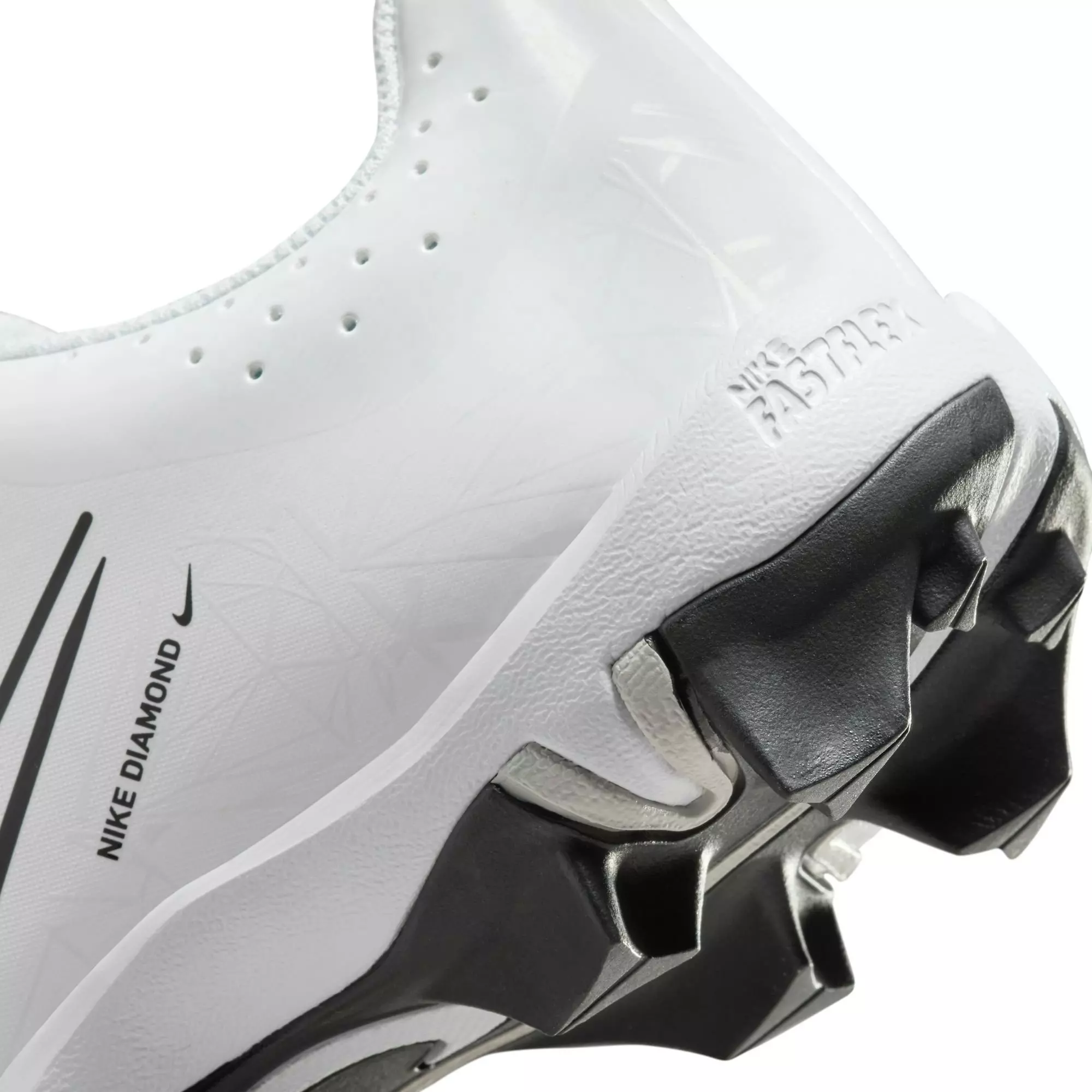 Nike Hyperdiamond 4 Keystone GG "White/Black/Photon Dust/Volt" Grade School Girls' Softball Cleat - WHITE/BLACK