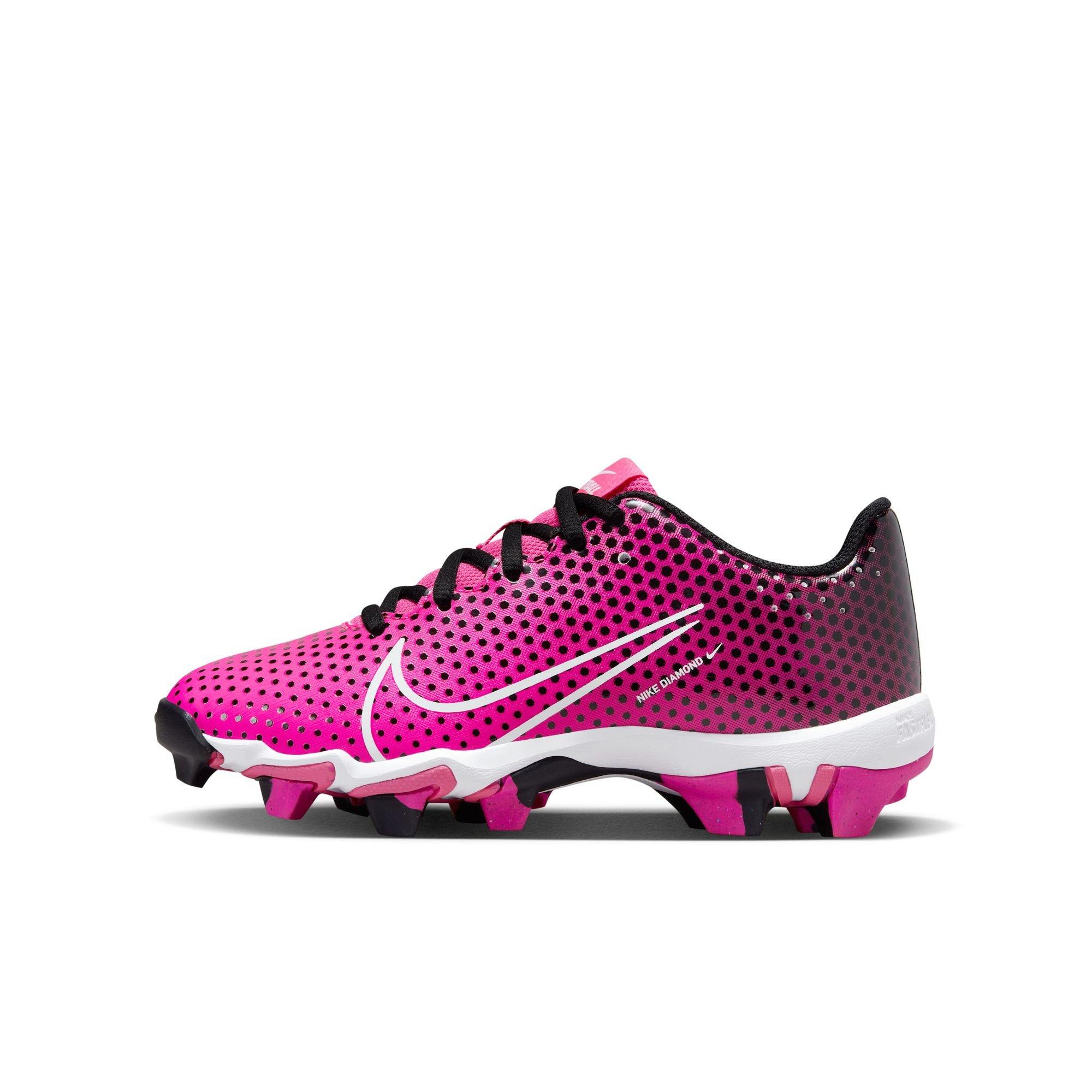 Nike Hyperdiamond 4 Keystone GG  Preschool Girls' "Black/White/Fierce Pink" Softball Cleat