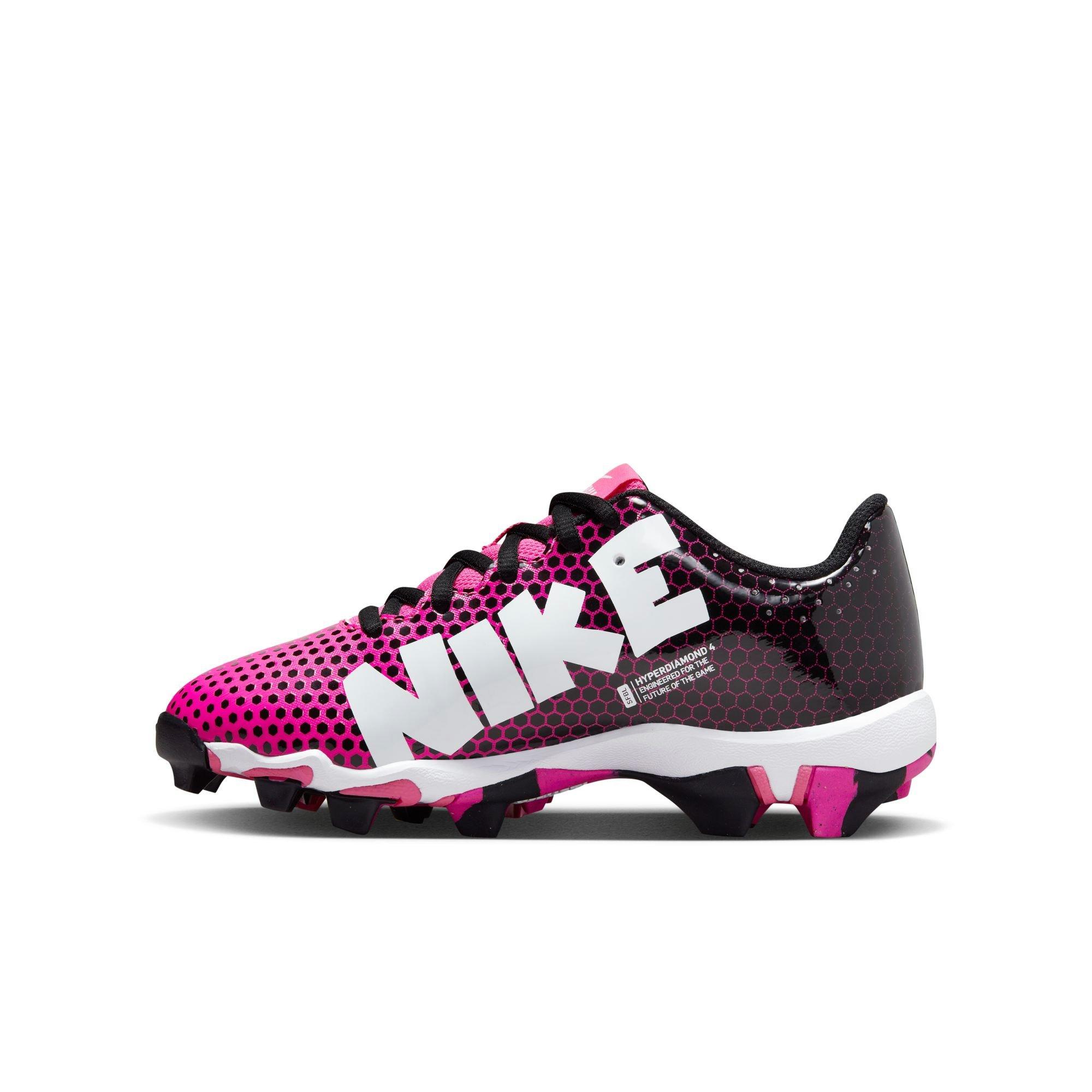 Nike Hyperdiamond 4 Keystone GG  Preschool Girls' "Black/White/Fierce Pink" Softball Cleat