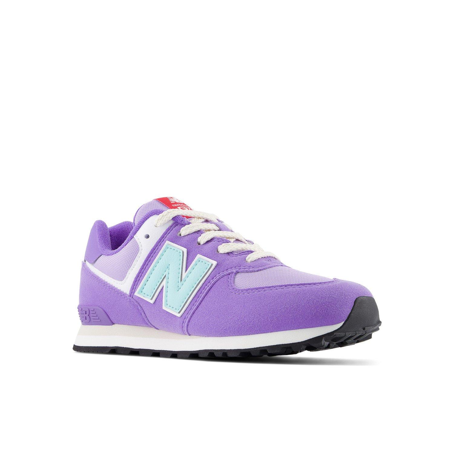 New Balance 574 Purple Grade School Girls Shoes Size 4