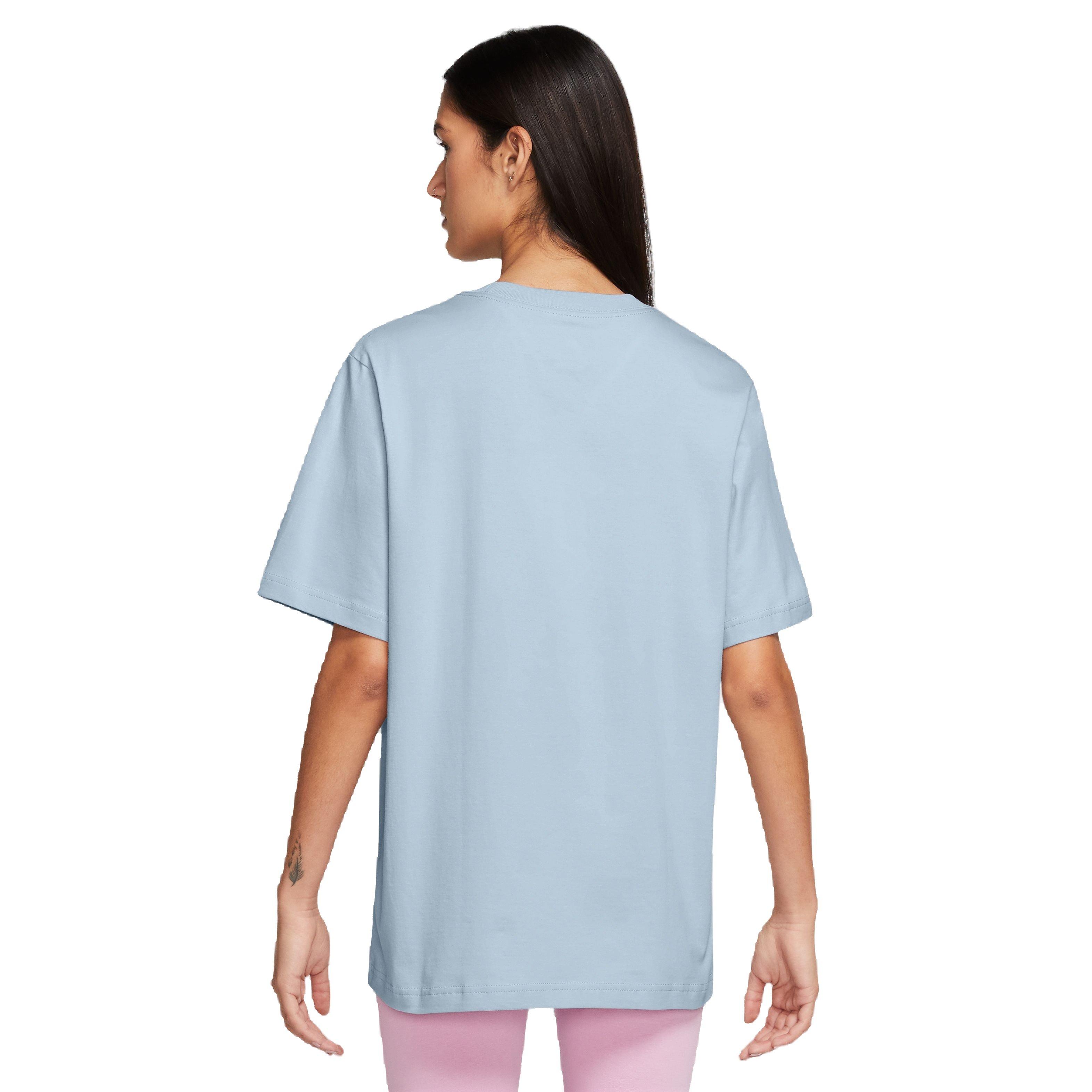 Nike Women's Sportswear Tee-Lt Blue - LT BLUE Thumbnail View 2