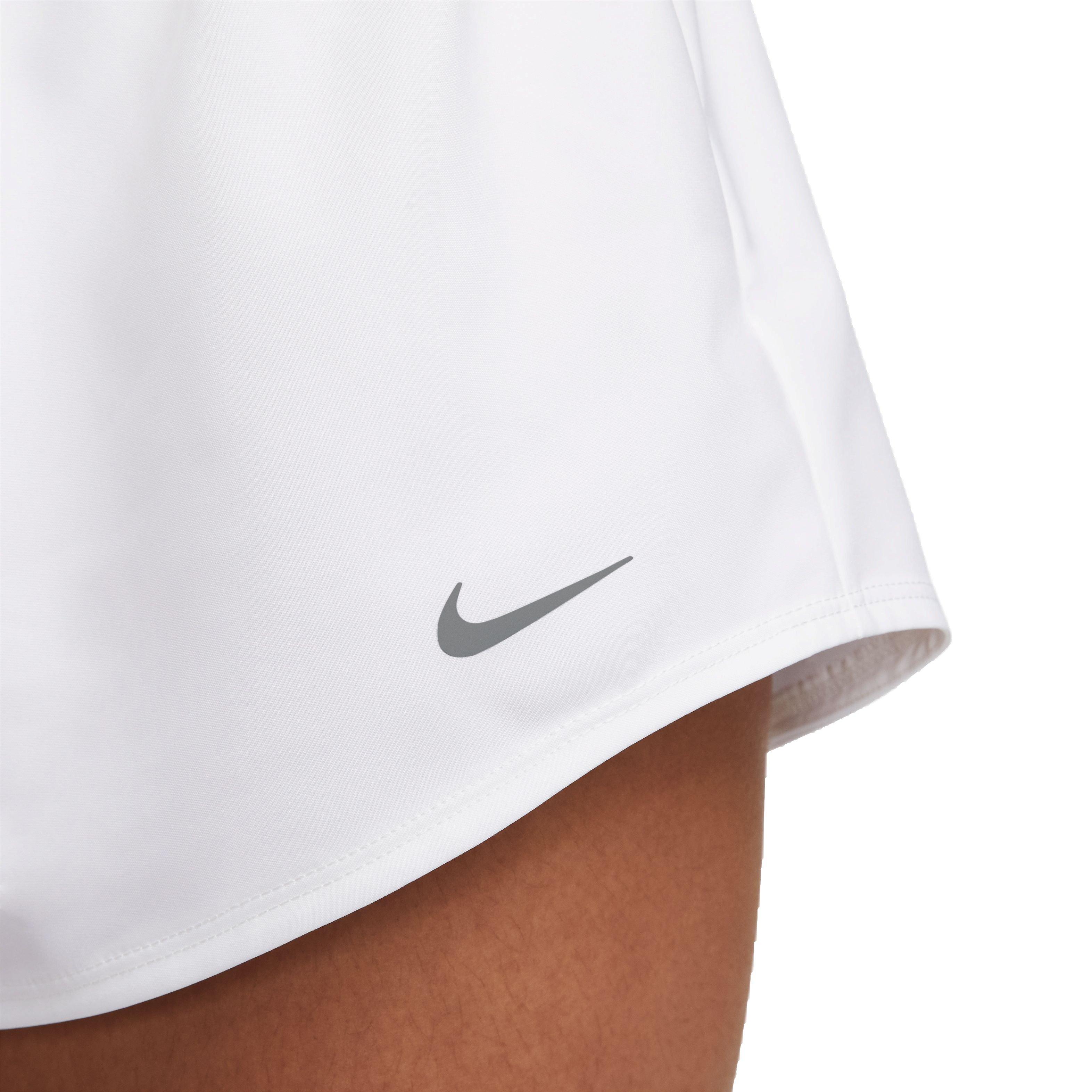 Nike Women's One Dri-FIT Mid-Rise 3" Brief-Line Shorts-White - WHITE Thumbnail View 5