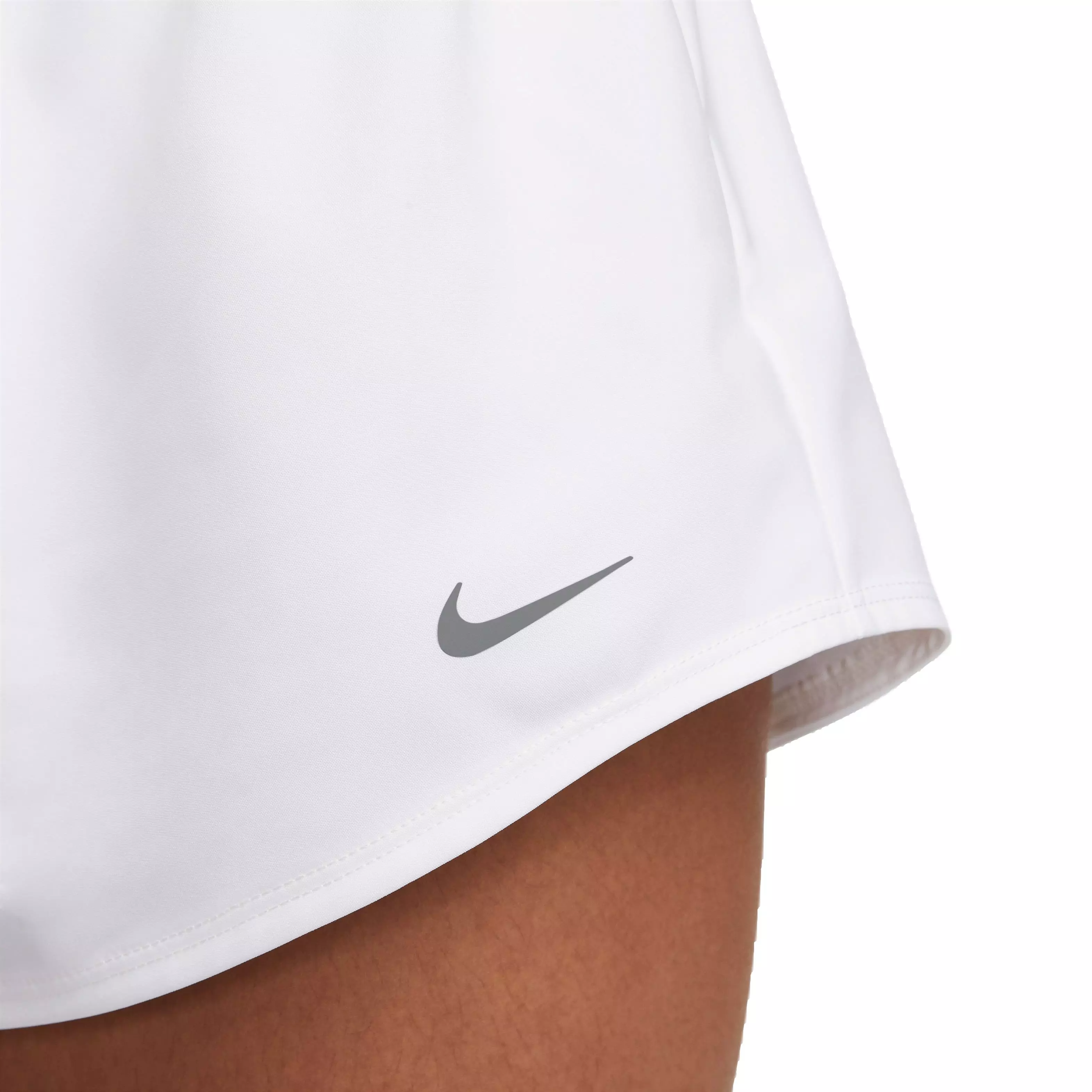 Nike Women's One Dri-FIT Mid-Rise 3" Brief-Line Shorts-White - WHITE
