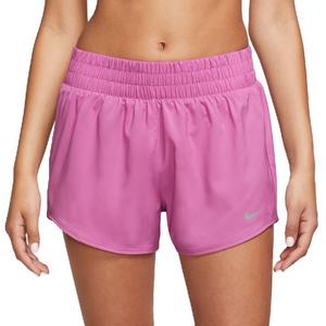 Nike Women's One Dri-FIT Mid-Rise 3" Brief-Line Shorts-Pink