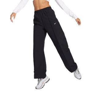 Nike mini swoosh high rise wide leg joggers in sail white