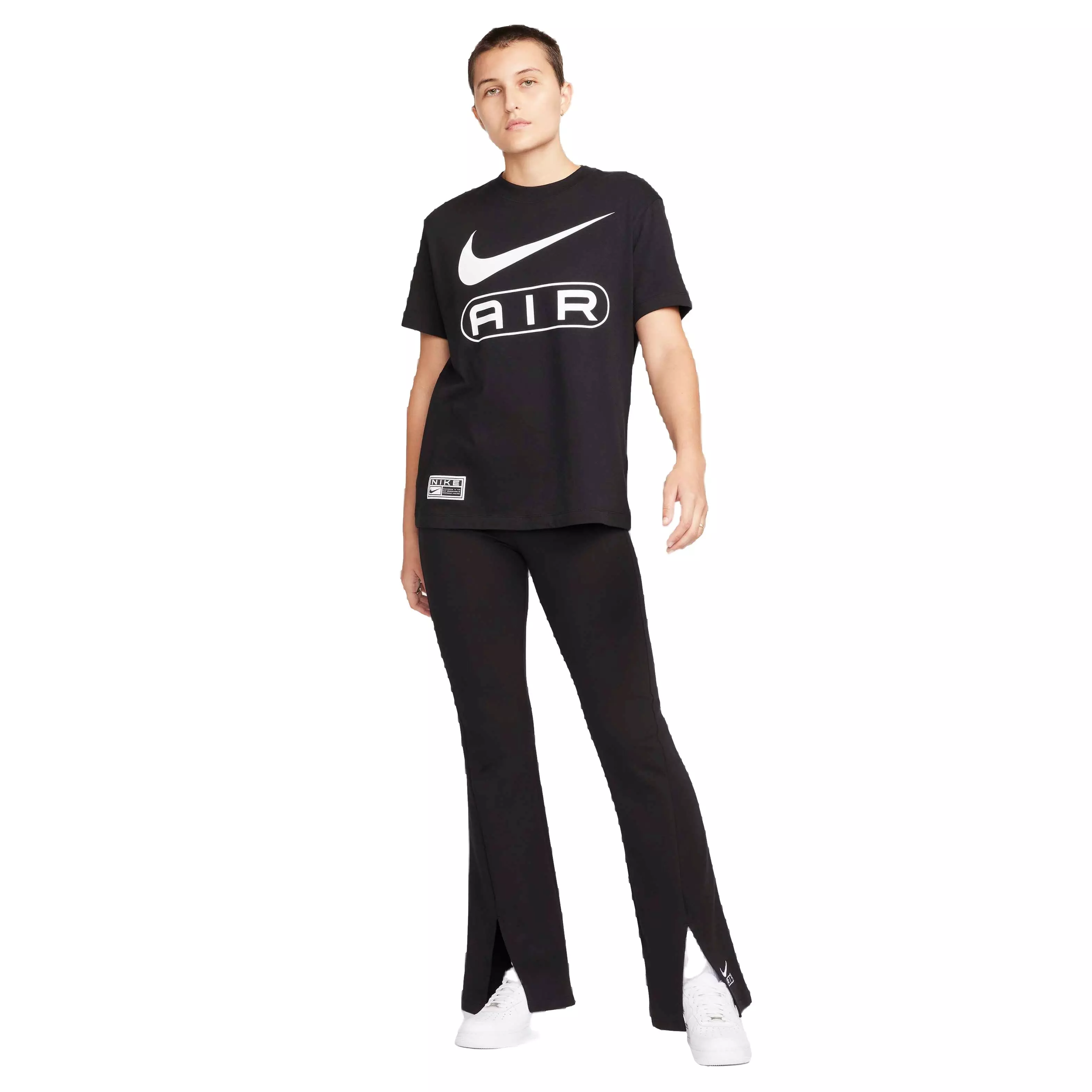 Nike Women's Air High-Waisted Slit Leggings - BLACK