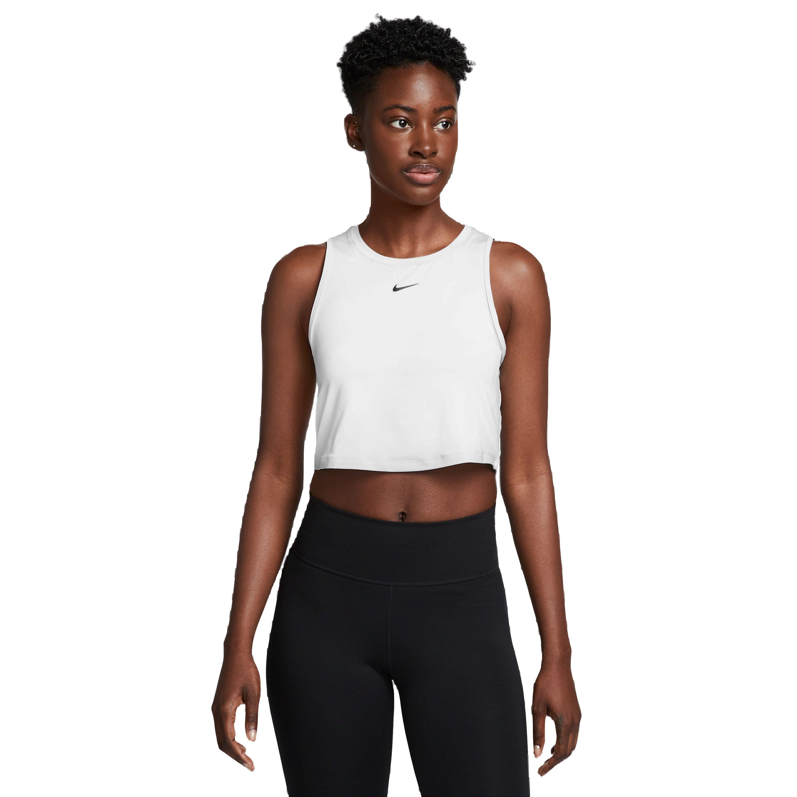 Nike Women's One Classic Crop Tank - White - WHITE Thumbnail View 1