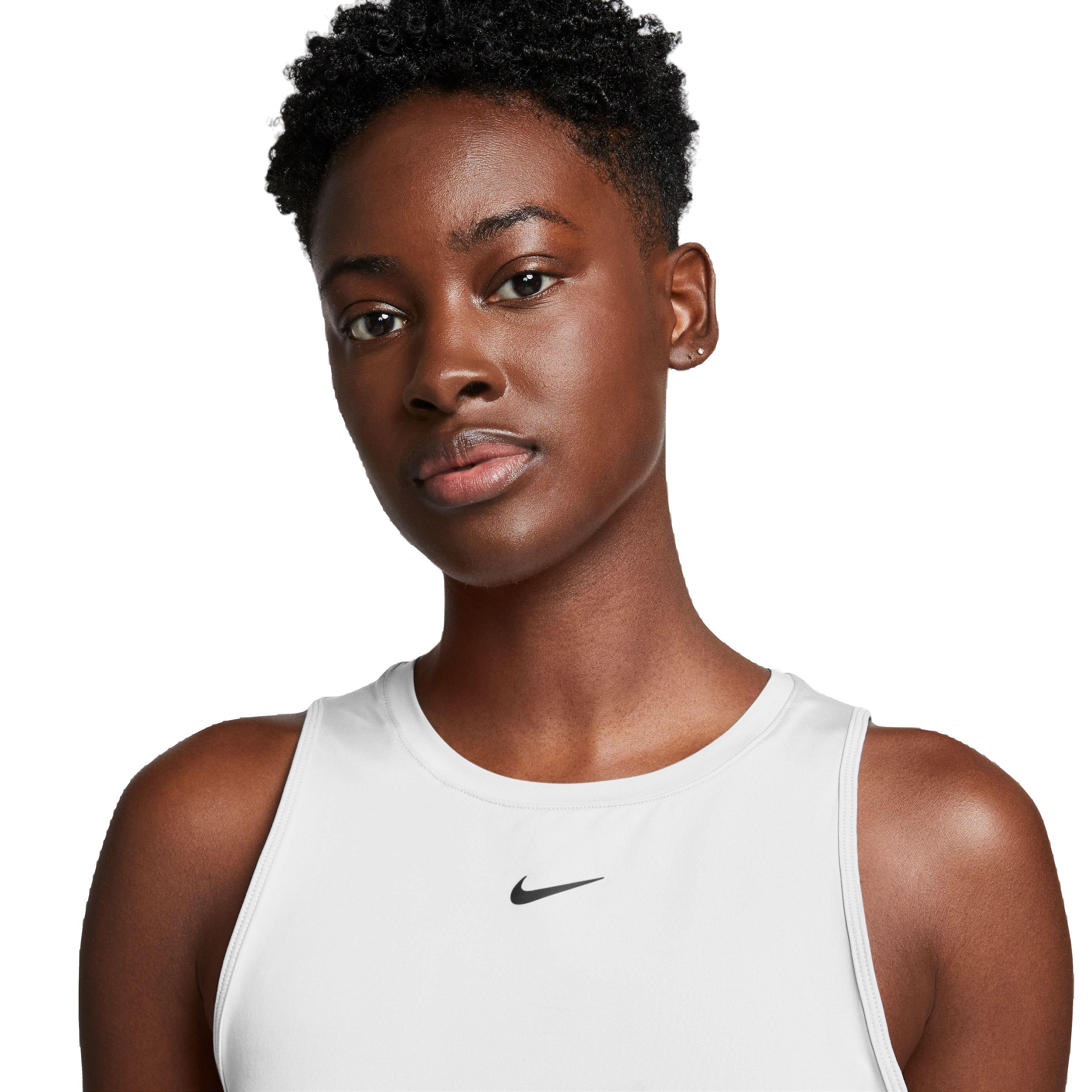 Nike Women's One Classic Crop Tank - White - WHITE Thumbnail View 3