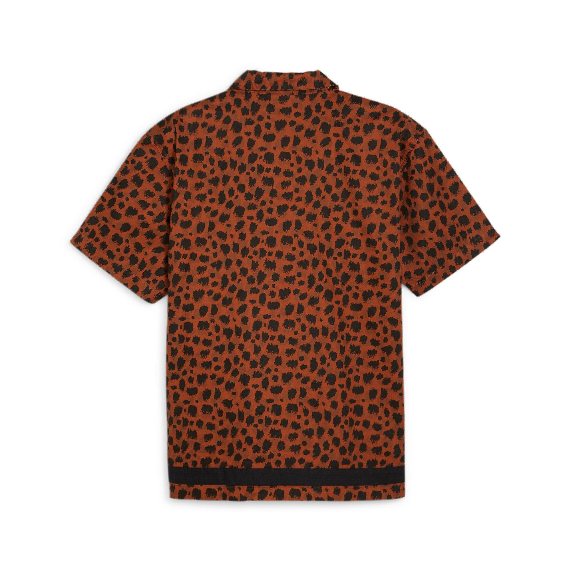 Puma Downtown All-Over-Printed Men's Brown Shirt