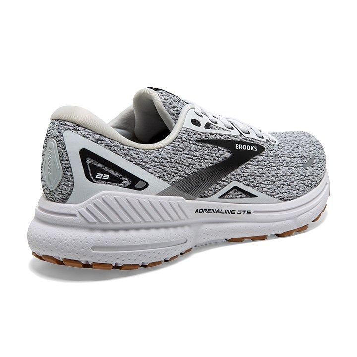 Brooks Adrenaline 23 GTS "Oreo" Men's Running Shoe - WHITE/BLACK Thumbnail View 4