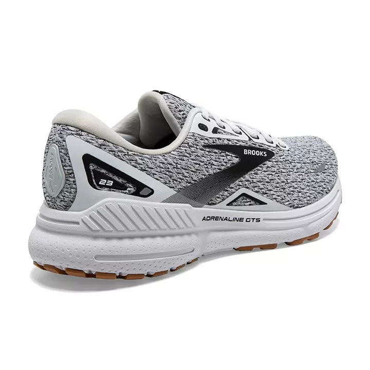 Brooks Adrenaline 23 GTS "Oreo" Men's Running Shoe - WHITE/BLACK
